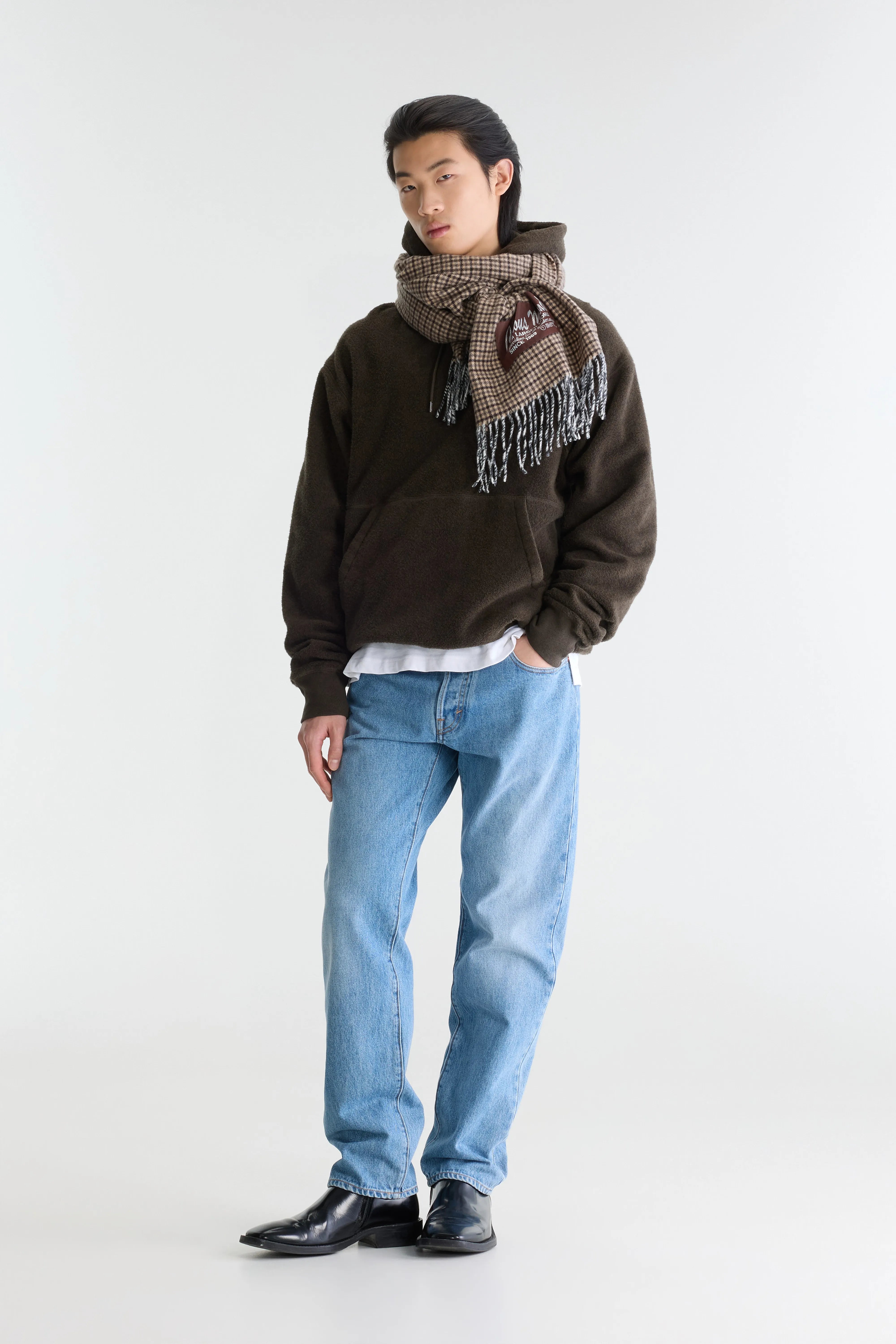Mattis relaxed hoodie (262 / M / DARK BROWN)