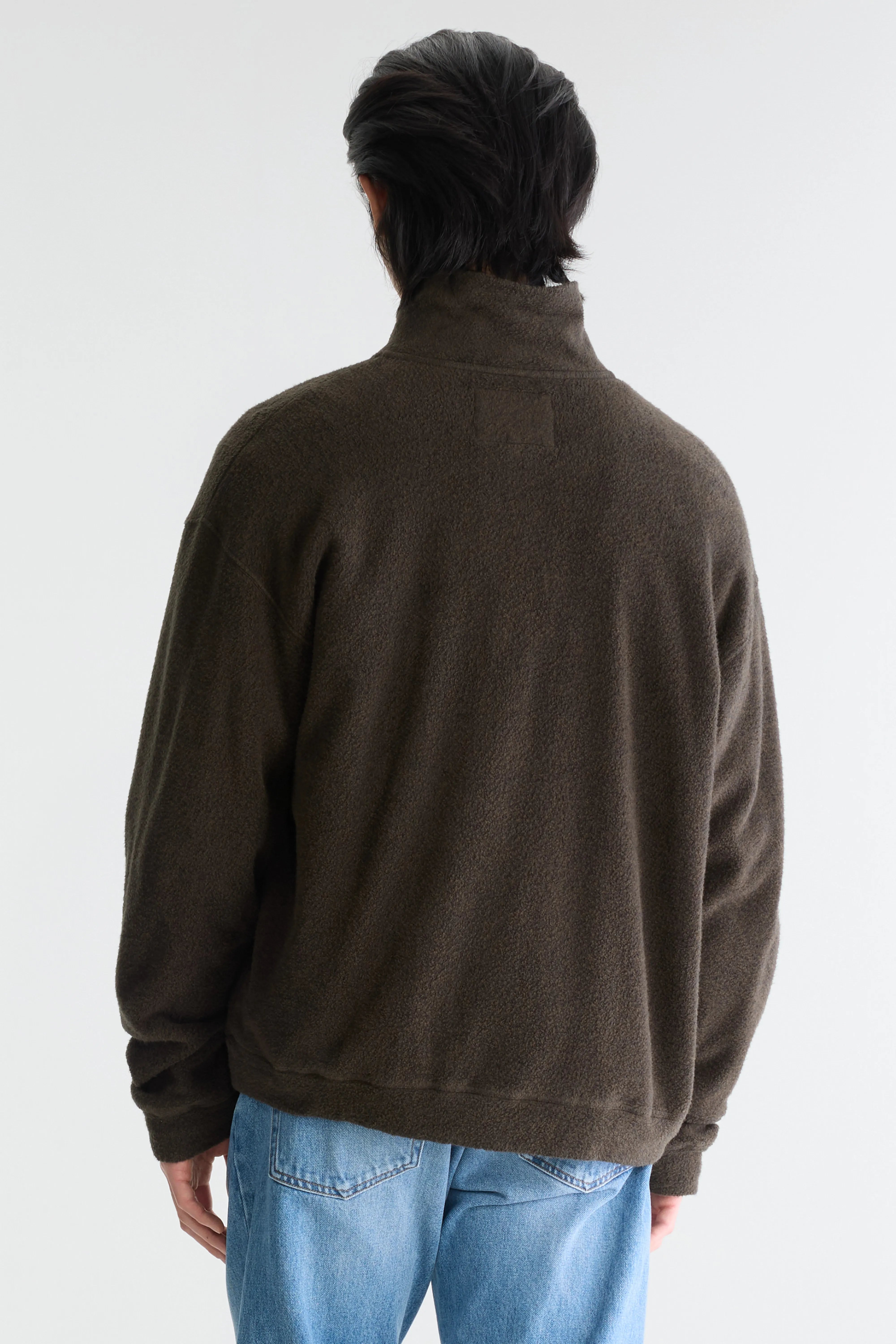 Maber zipped-collar sweatshirt (262 / M / DARK BROWN)