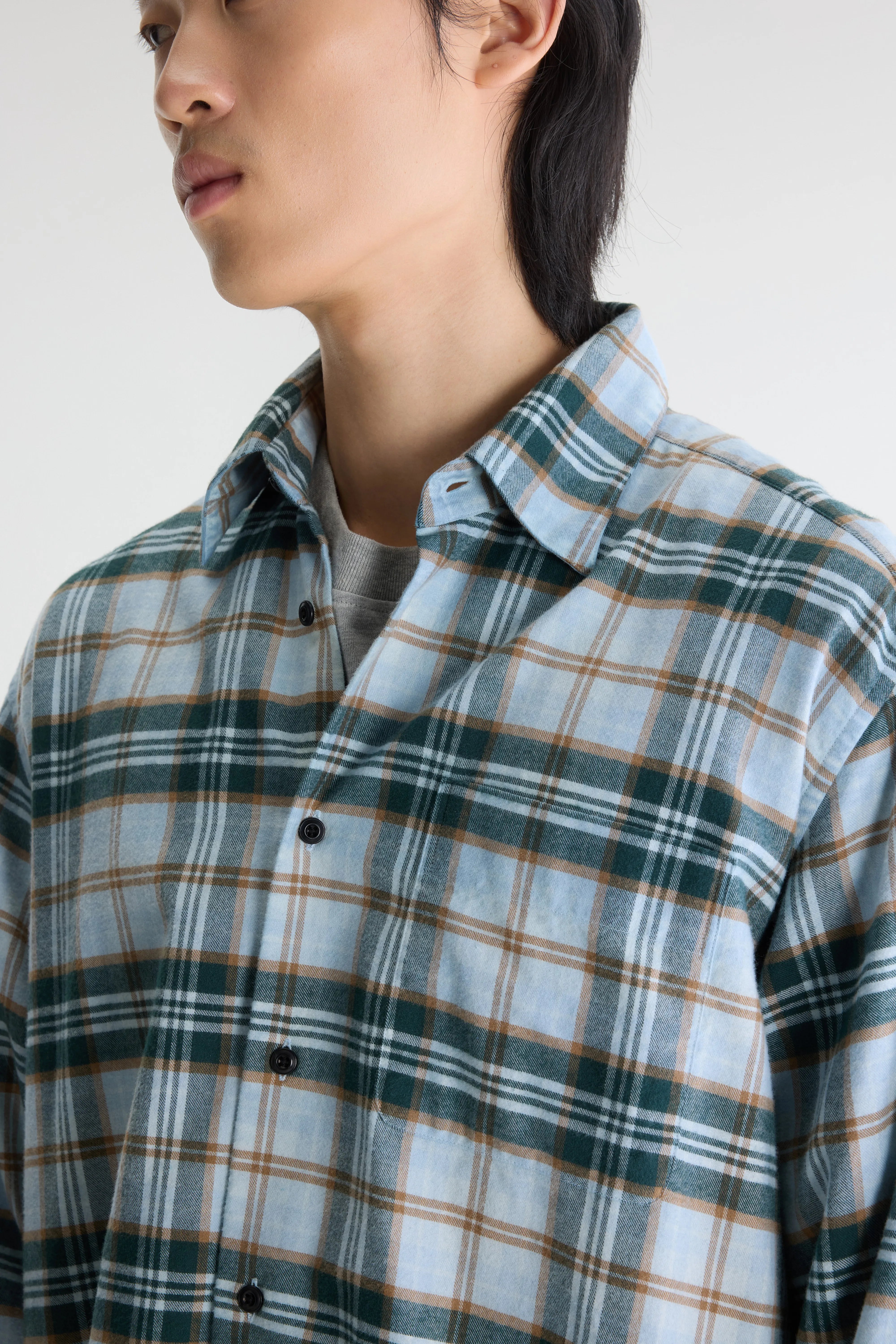 Chemise à carreaux Gollip (262 / M / BLUE FOG)