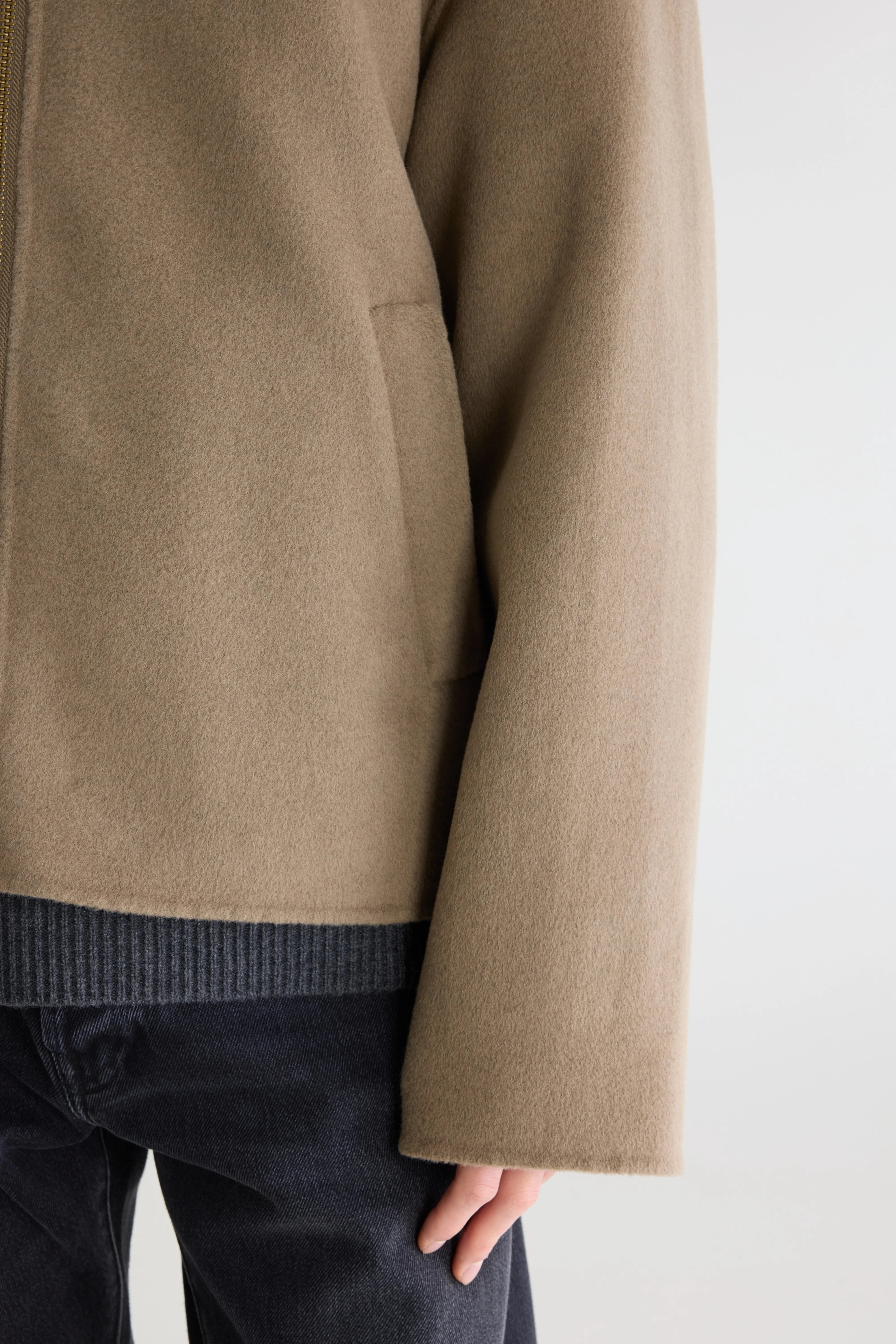 Jeezip relaxed jacket (262 / M / DUSTY OLIVE)