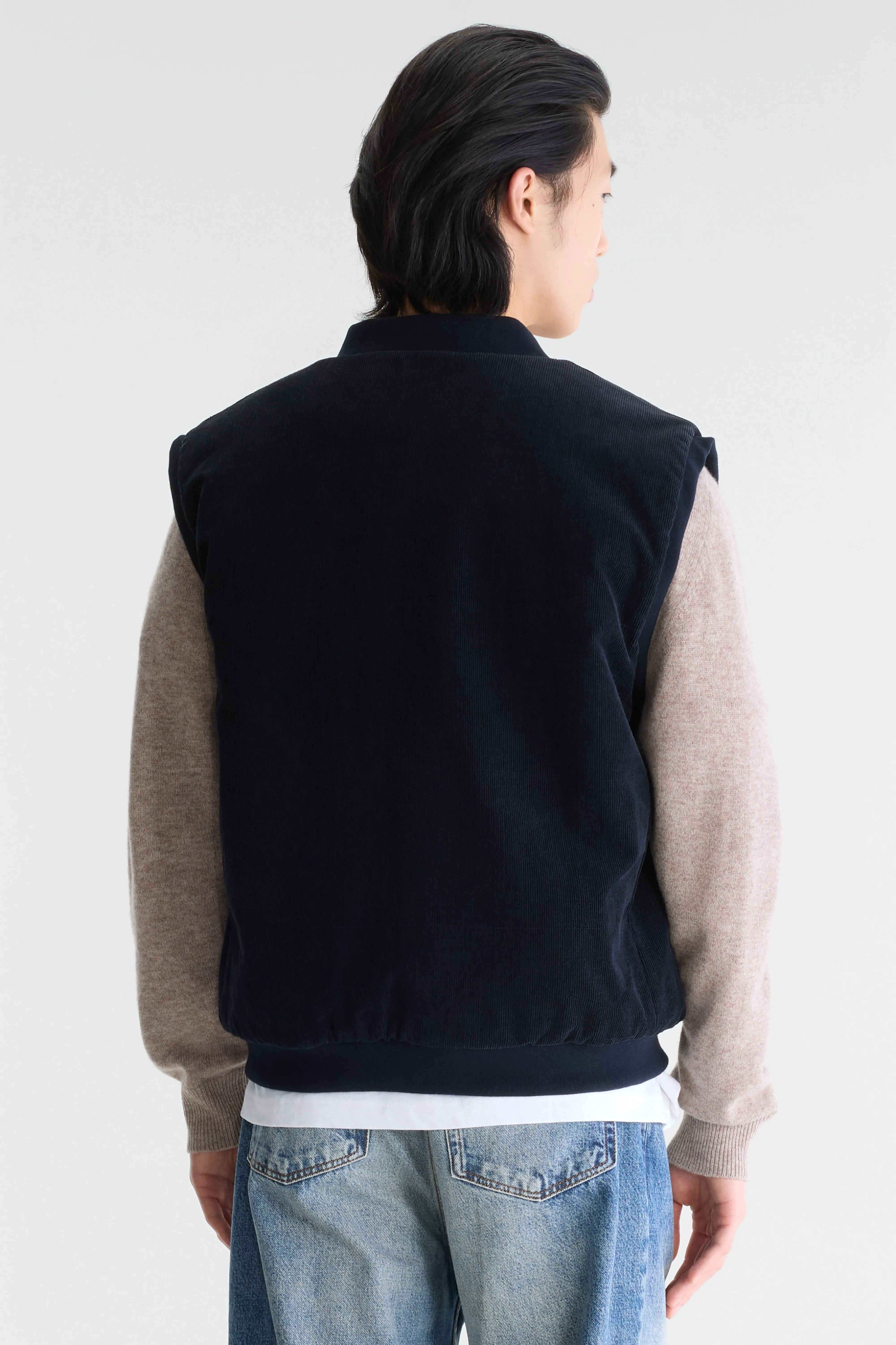 Jocko cotton-linen bodywarmer (262 / M / NAVY)