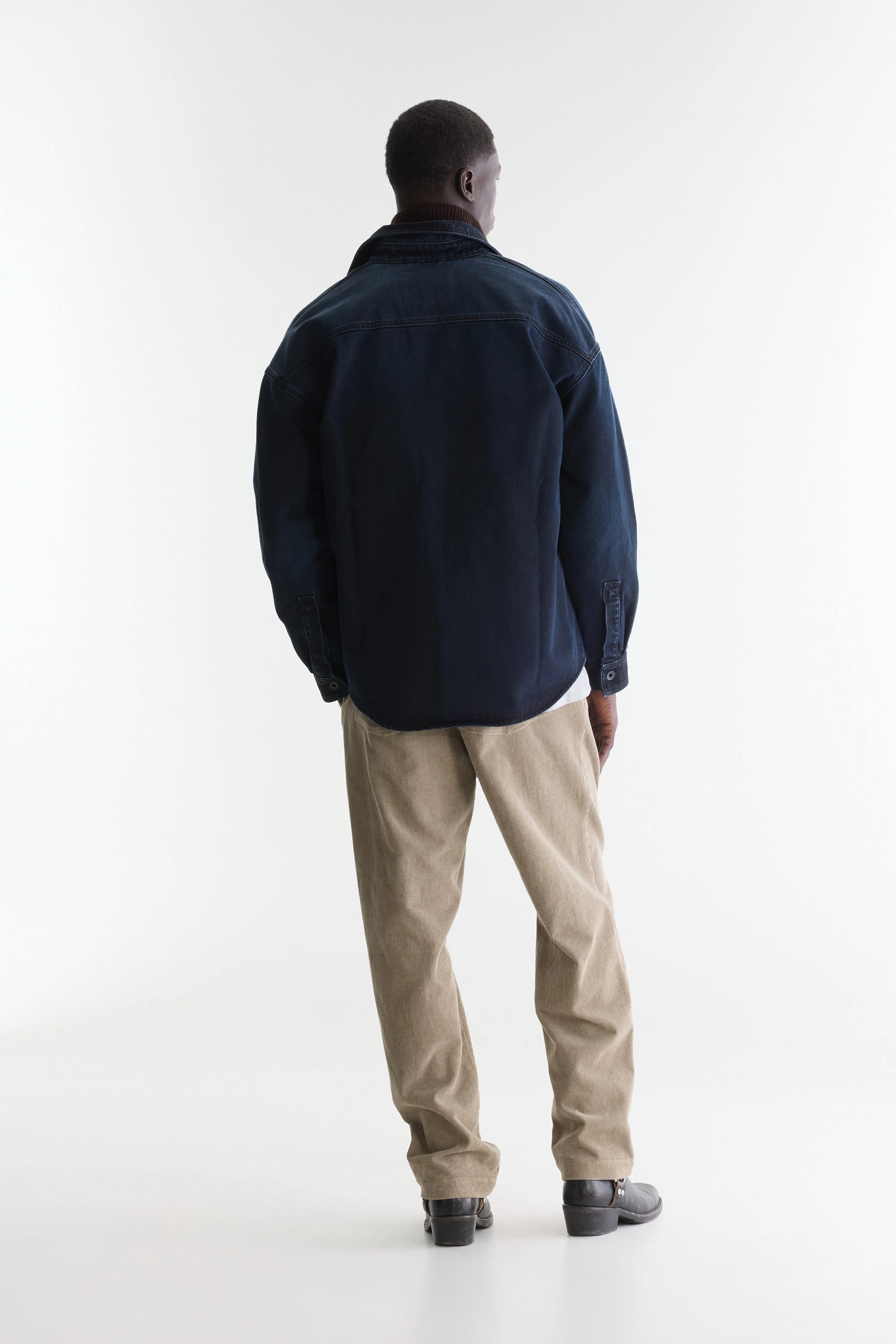 Poak relaxed overshirt (262 / M / BK BLUE RINSE)