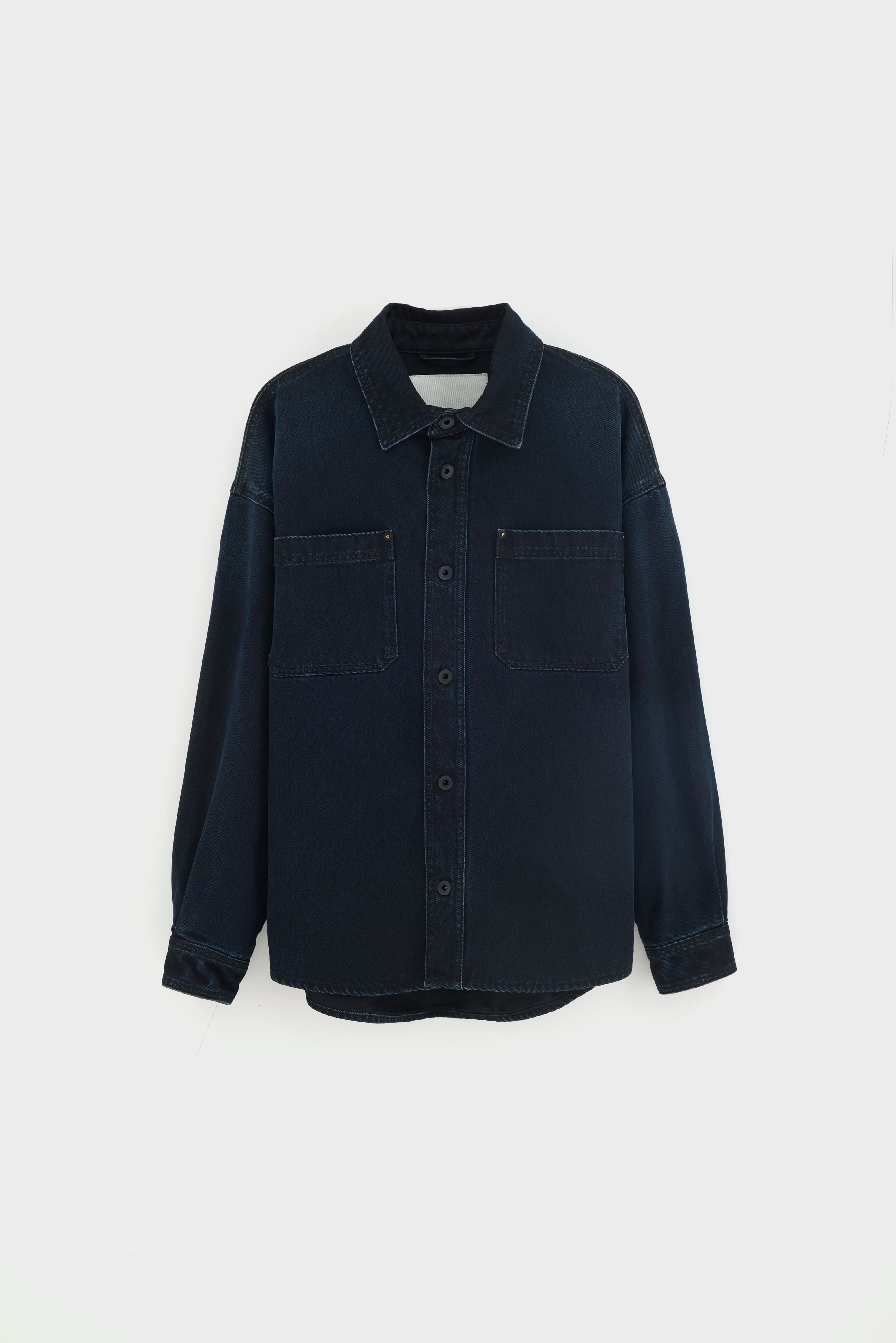 Poak relaxed overshirt (262 / M / BK BLUE RINSE)