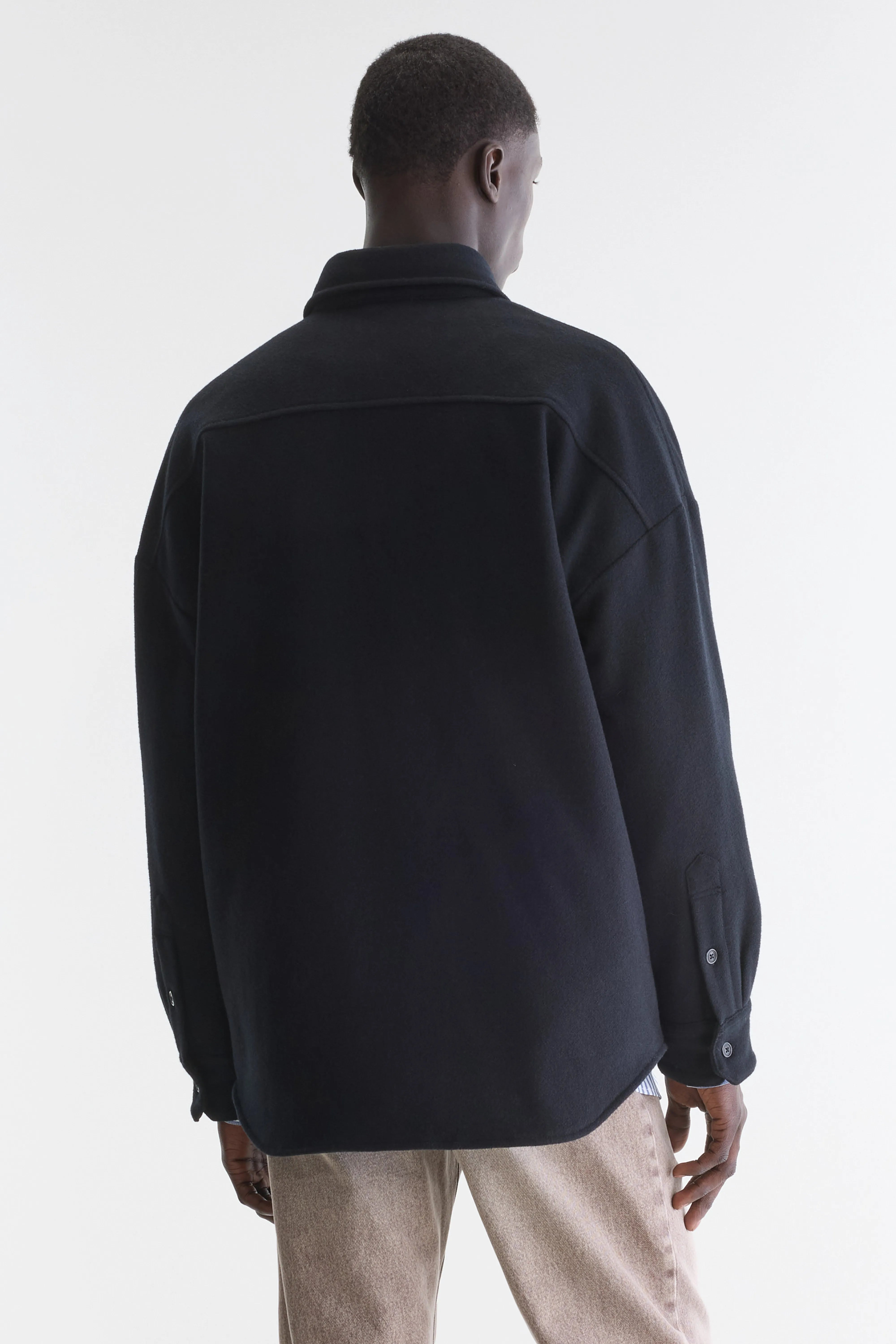 Jowe wool overshirt (262 / M / BLACK)