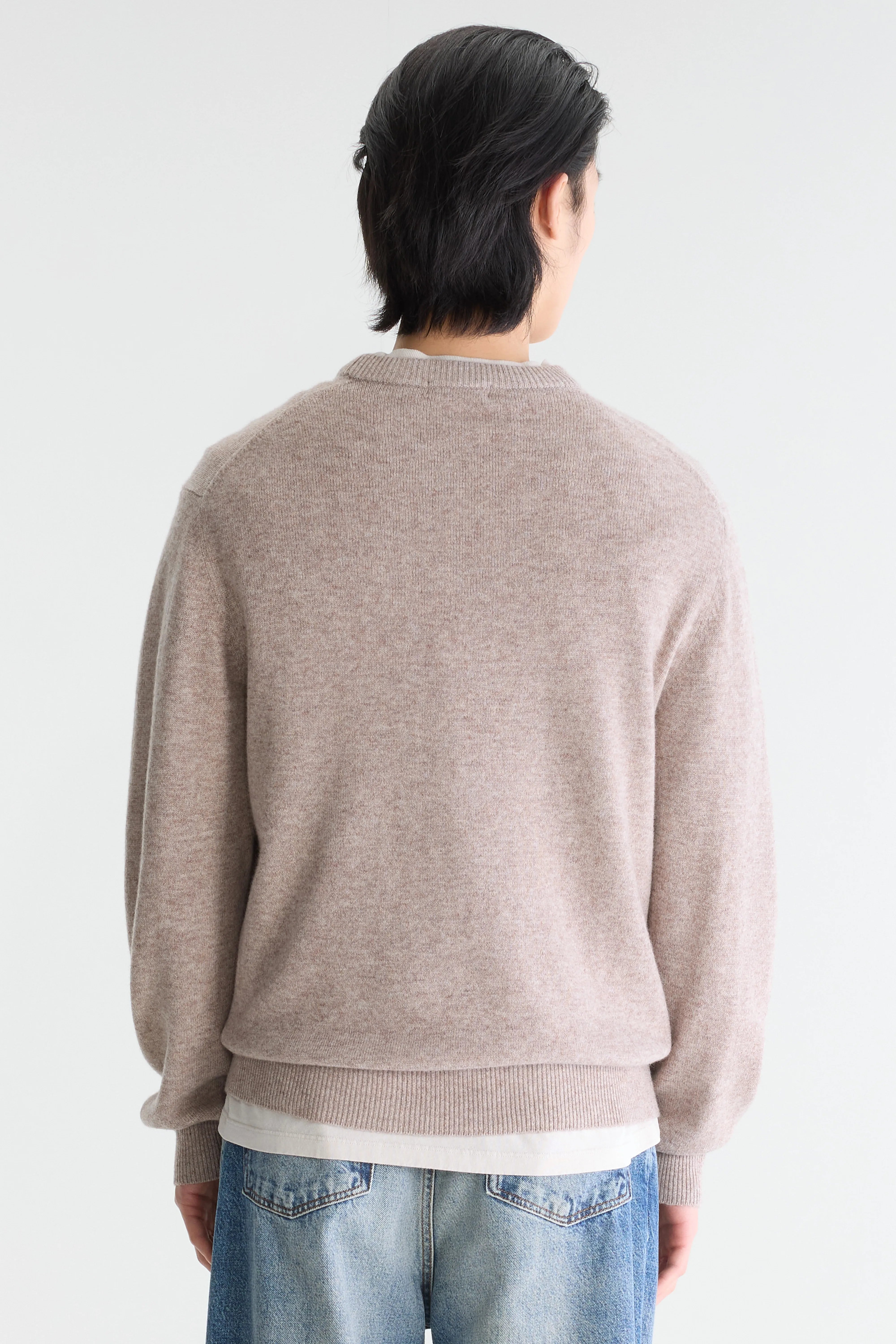 Gak classic crewneck sweater (262 / M / BEIGE MELANGE)