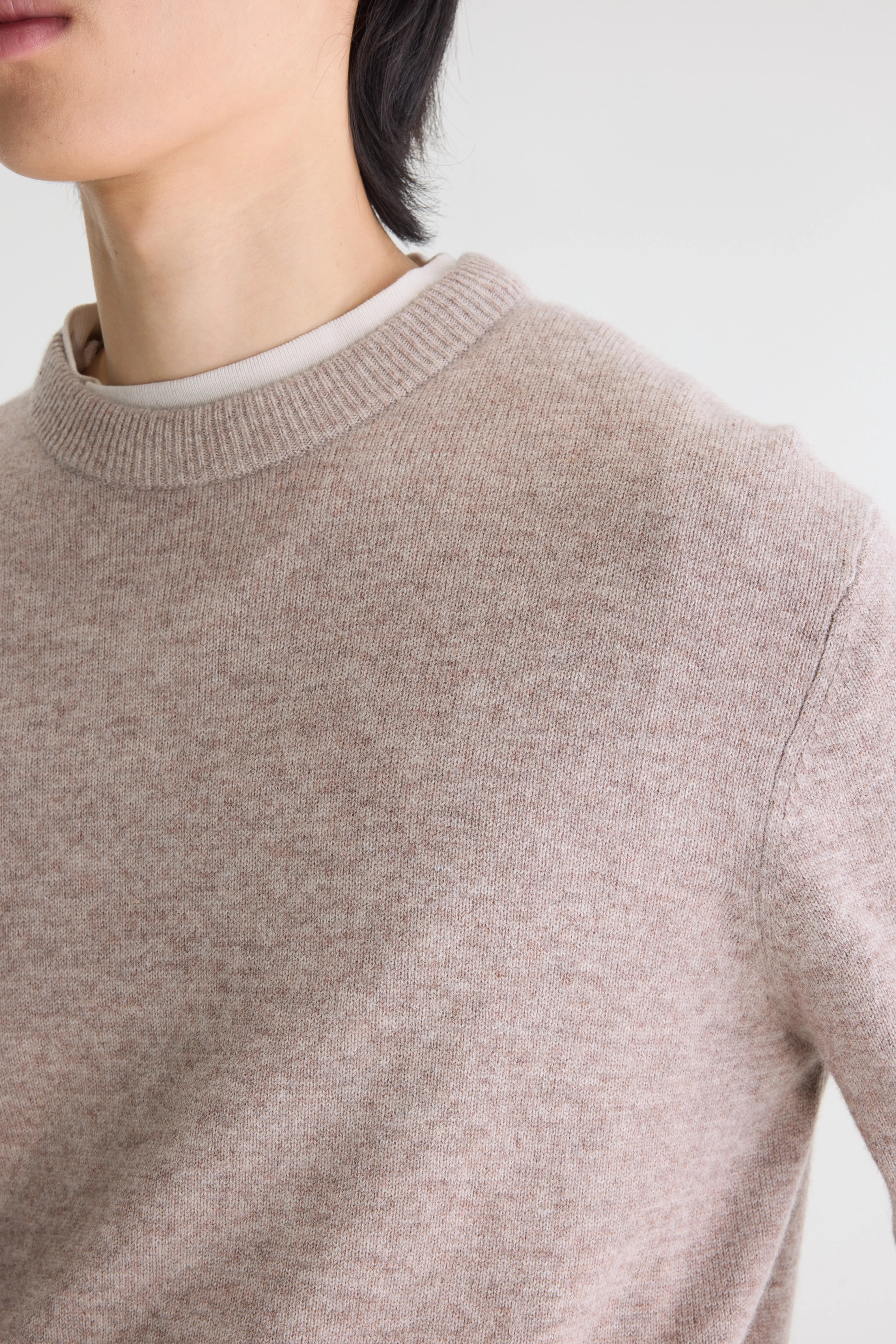 Gak classic crewneck sweater (262 / M / BEIGE MELANGE)