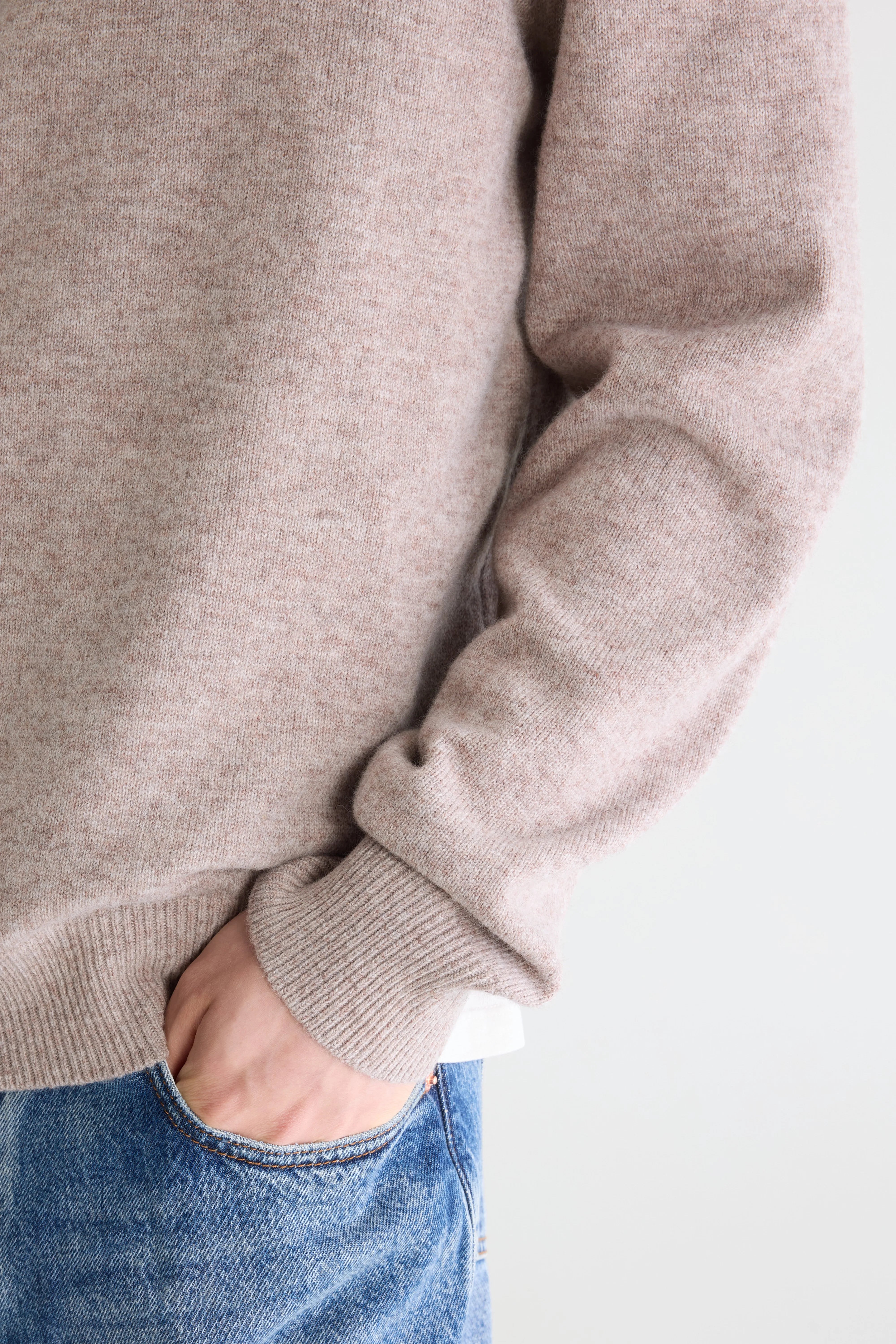 Gak classic crewneck sweater (262 / M / BEIGE MELANGE)
