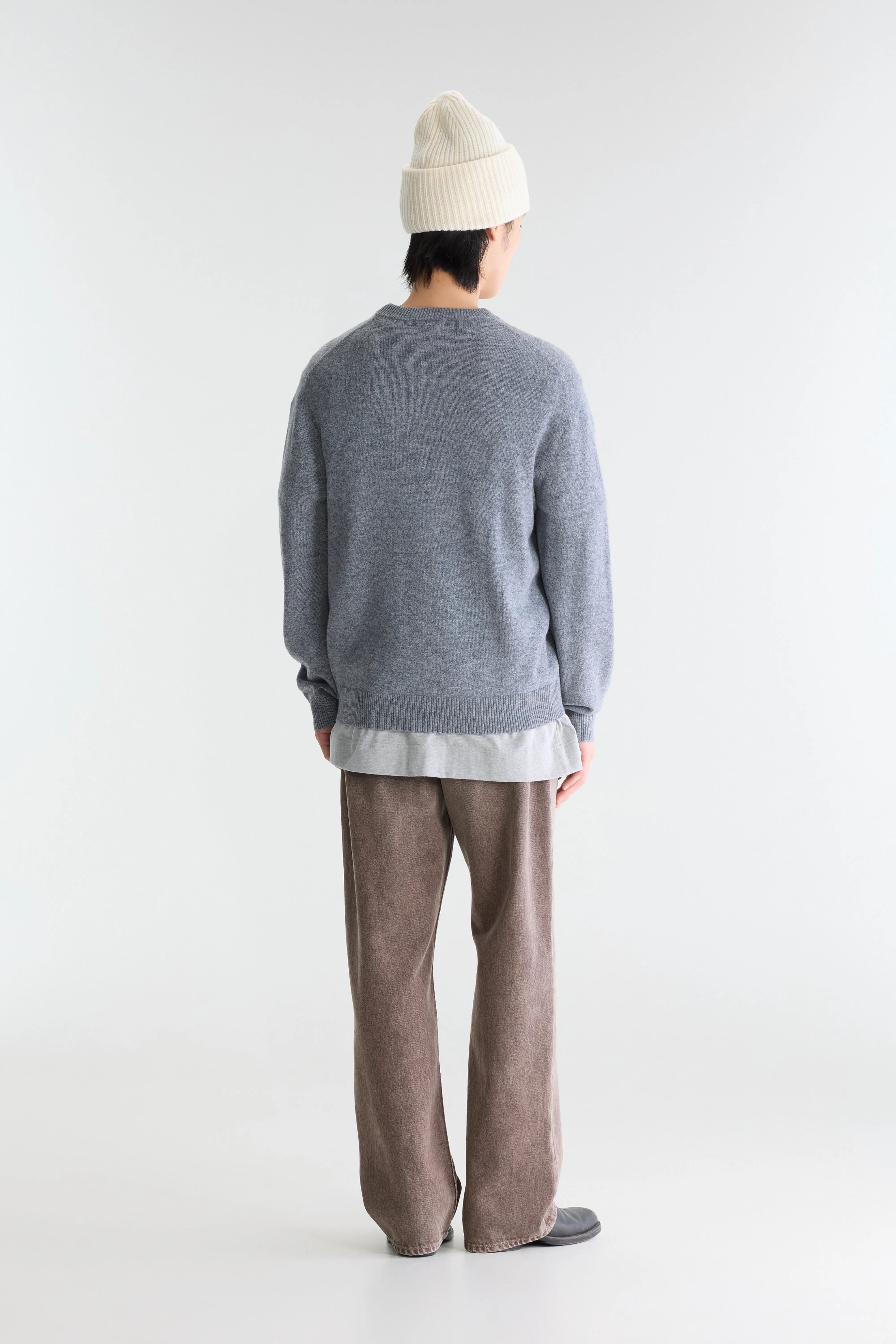 Gak classic crewneck sweater (262 / M / GREY MELANGE)