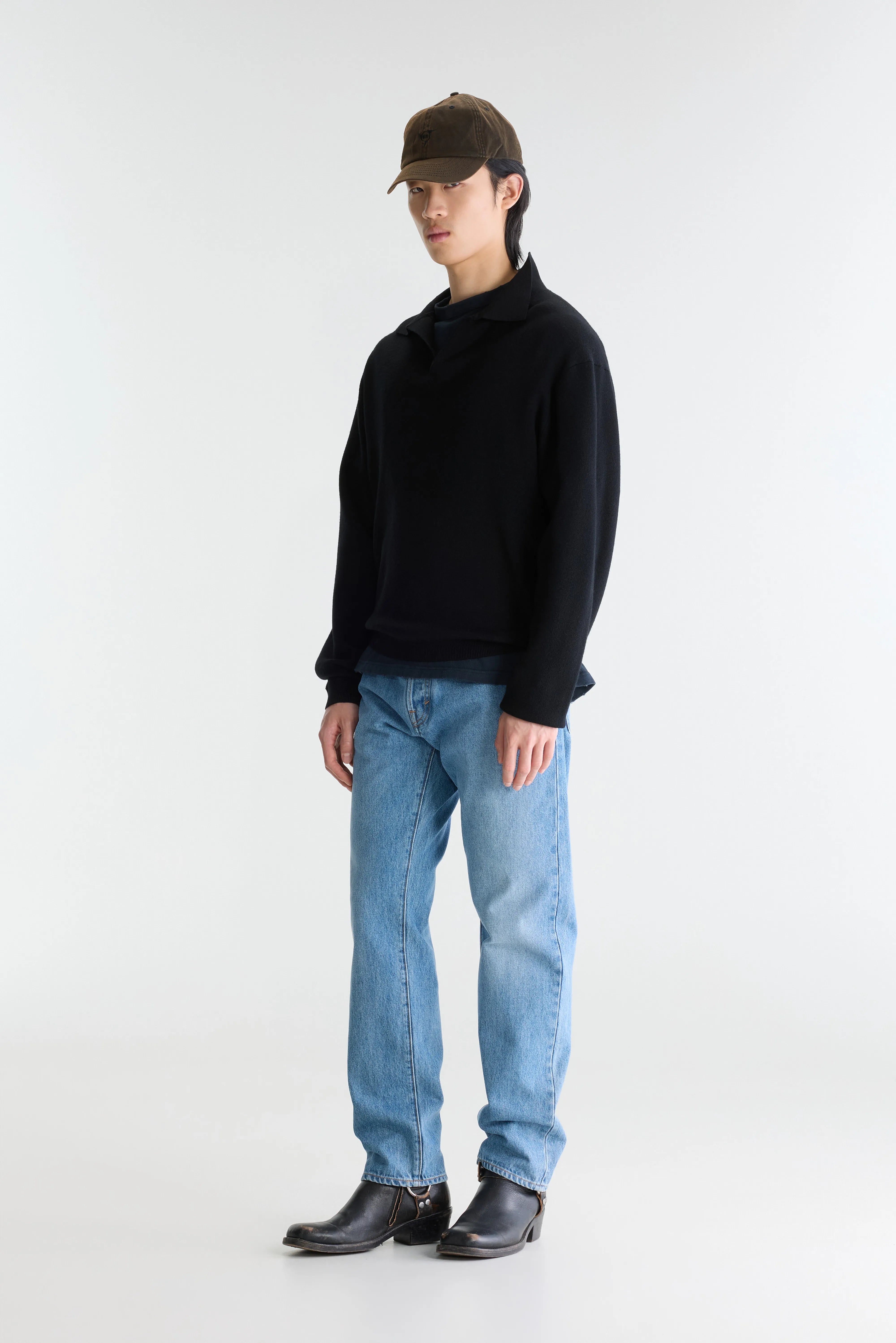 Pull col polo Dillou (262 / M / OFF BLACK)
