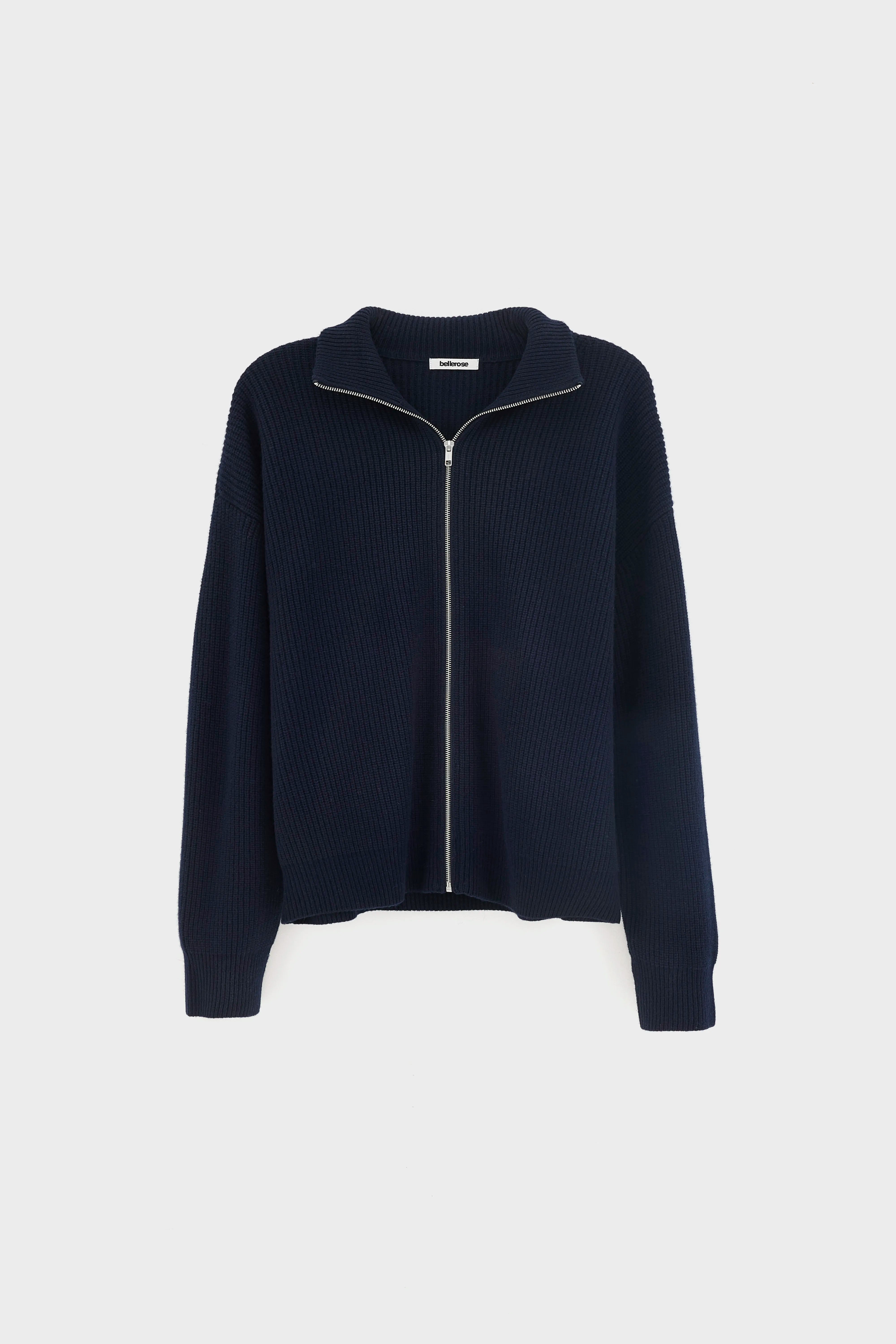 Dorzip cardigan met opstaande kraag (262 / M / NAVY)