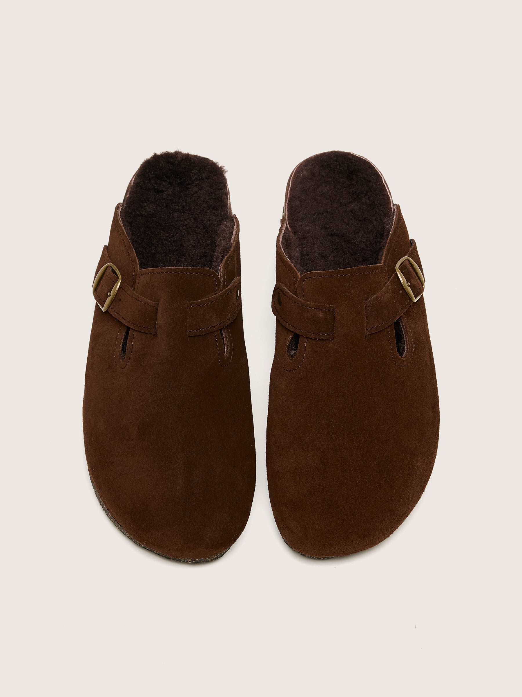 Sabots En Velours Choco Pour Femme | Bellerose