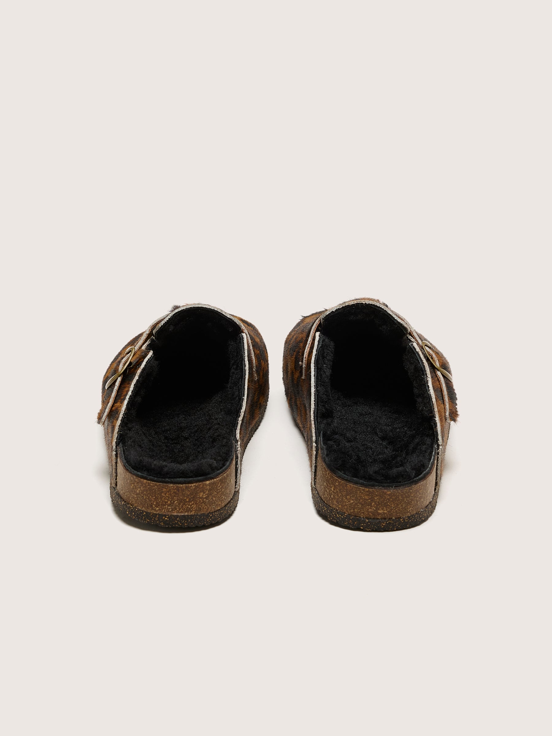 Black Leopard Clogs (242 / W / BROWN)