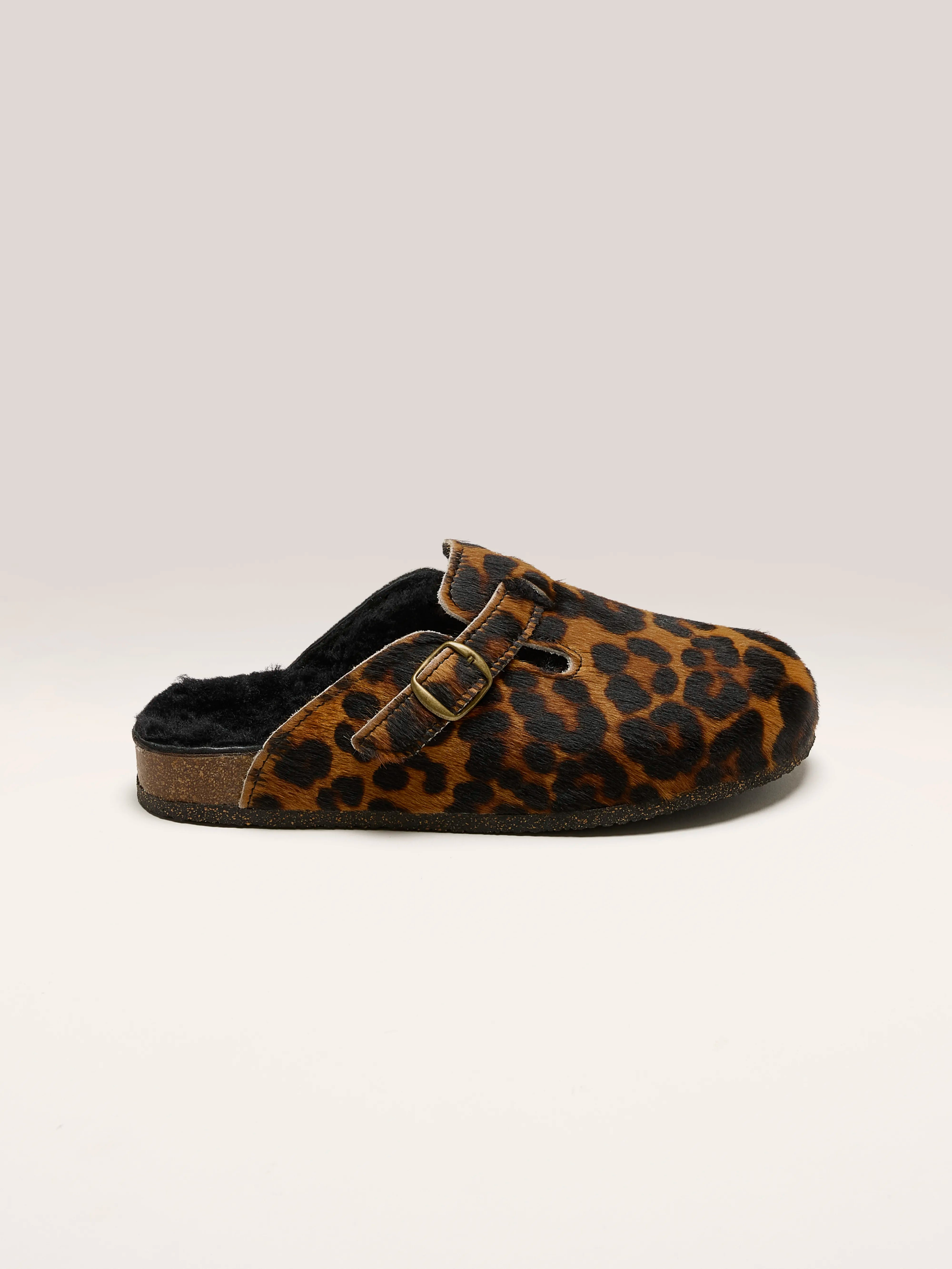 Black Leopard Clogs (242 / W / BROWN)