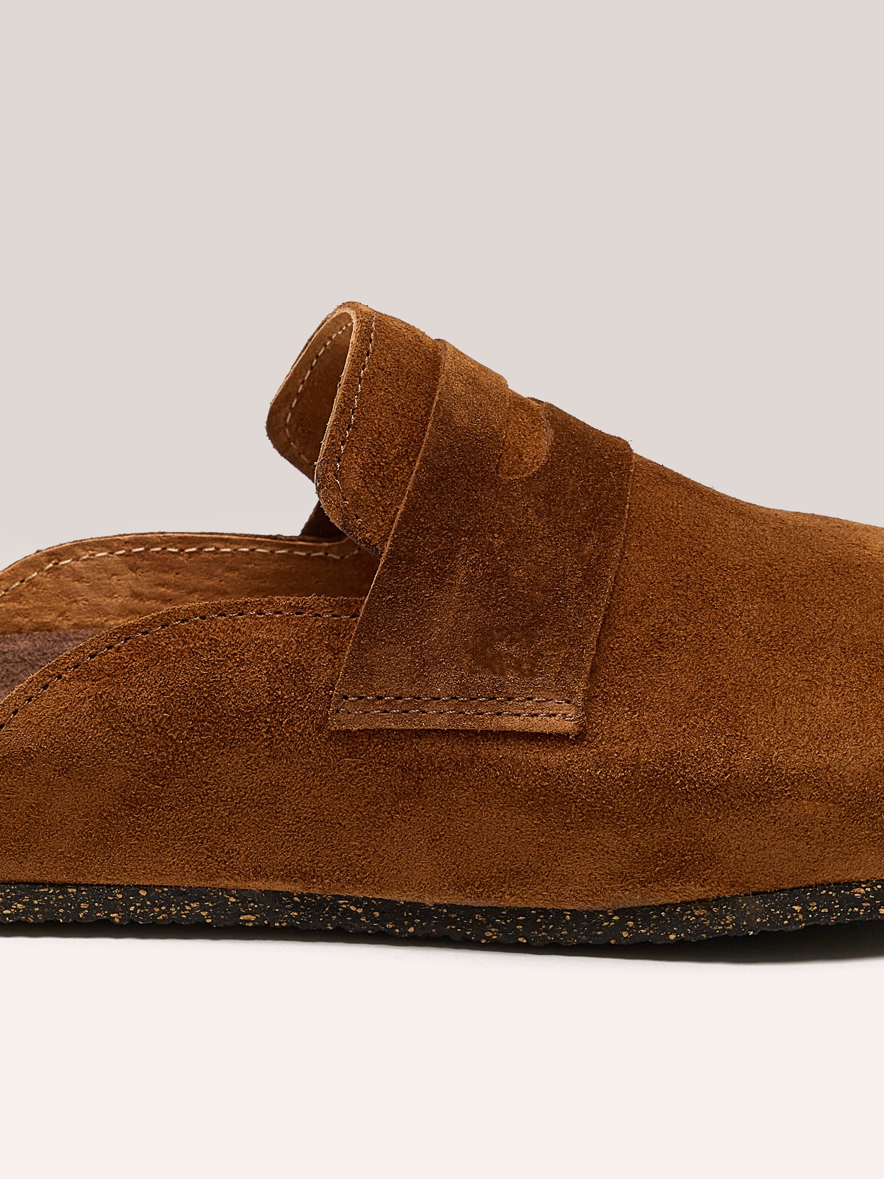 Cognac Velour Clogs For Women | Bellerose