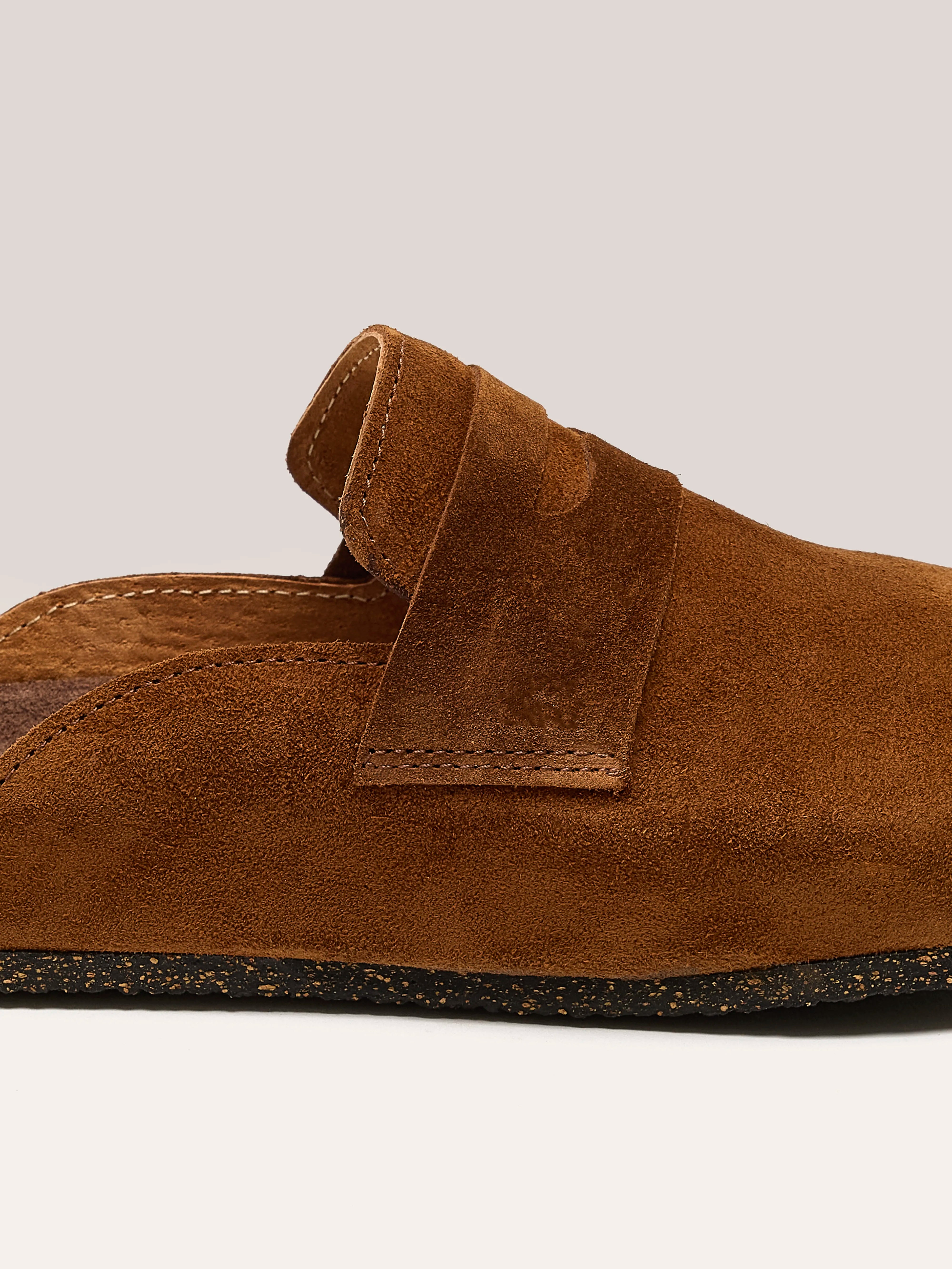 Sabots En Velours Cognac Pour Femme | Bellerose