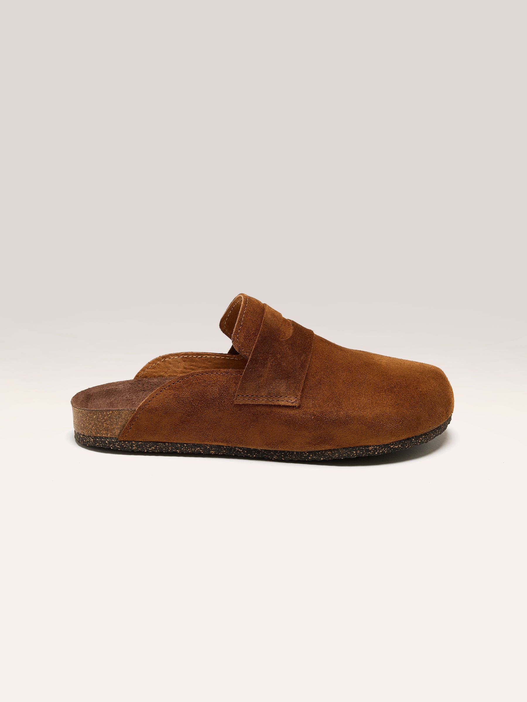 Cognac Velour Clogs For Women | Bellerose