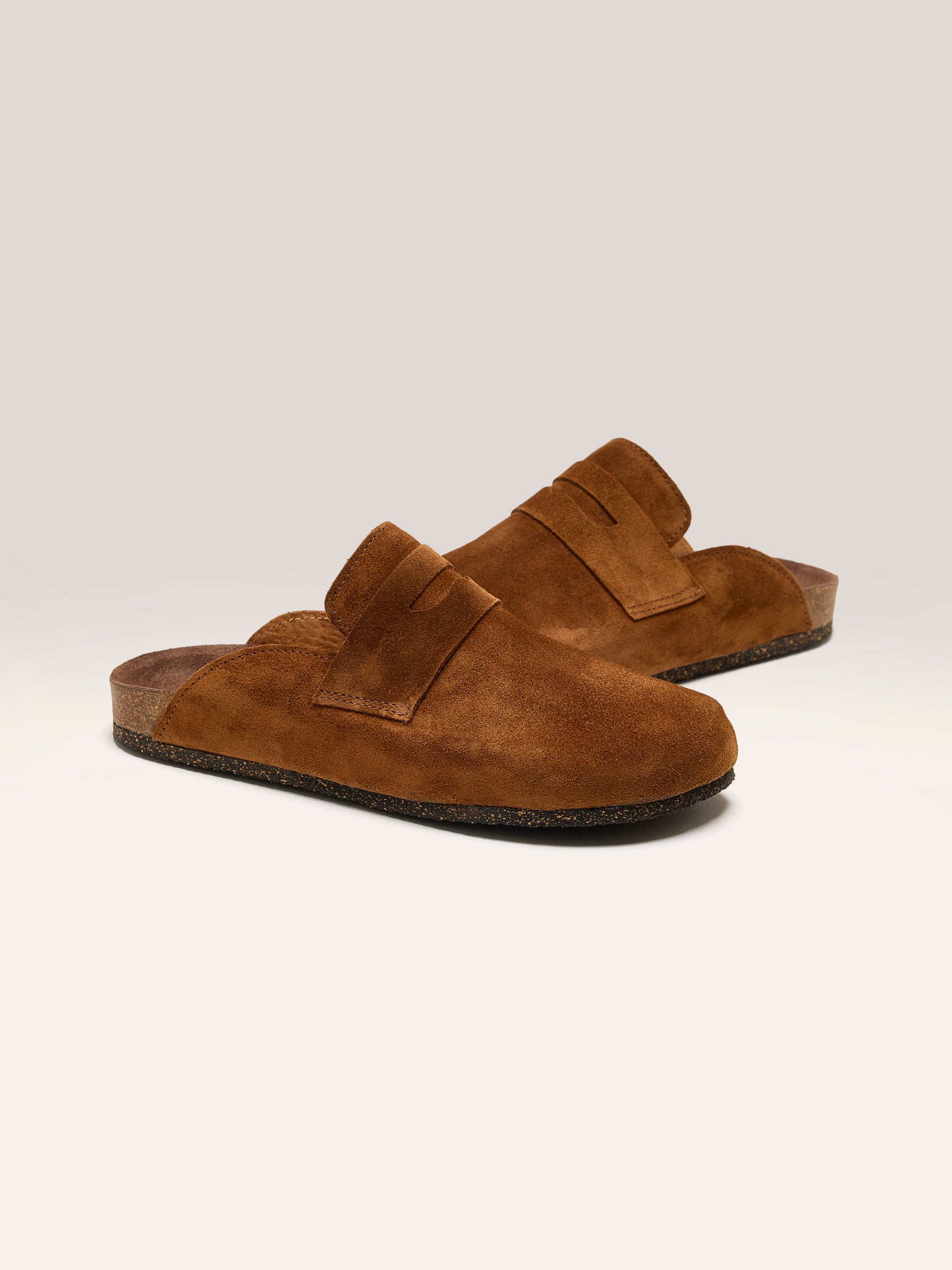 Cognac Velour Clogs For Women | Bellerose