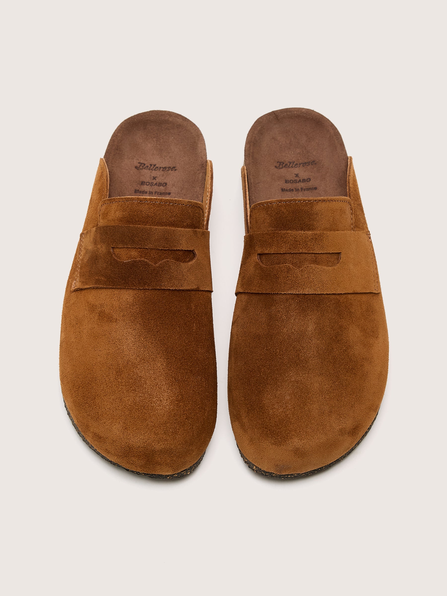 Cognac Velour Clogs For Women | Bellerose