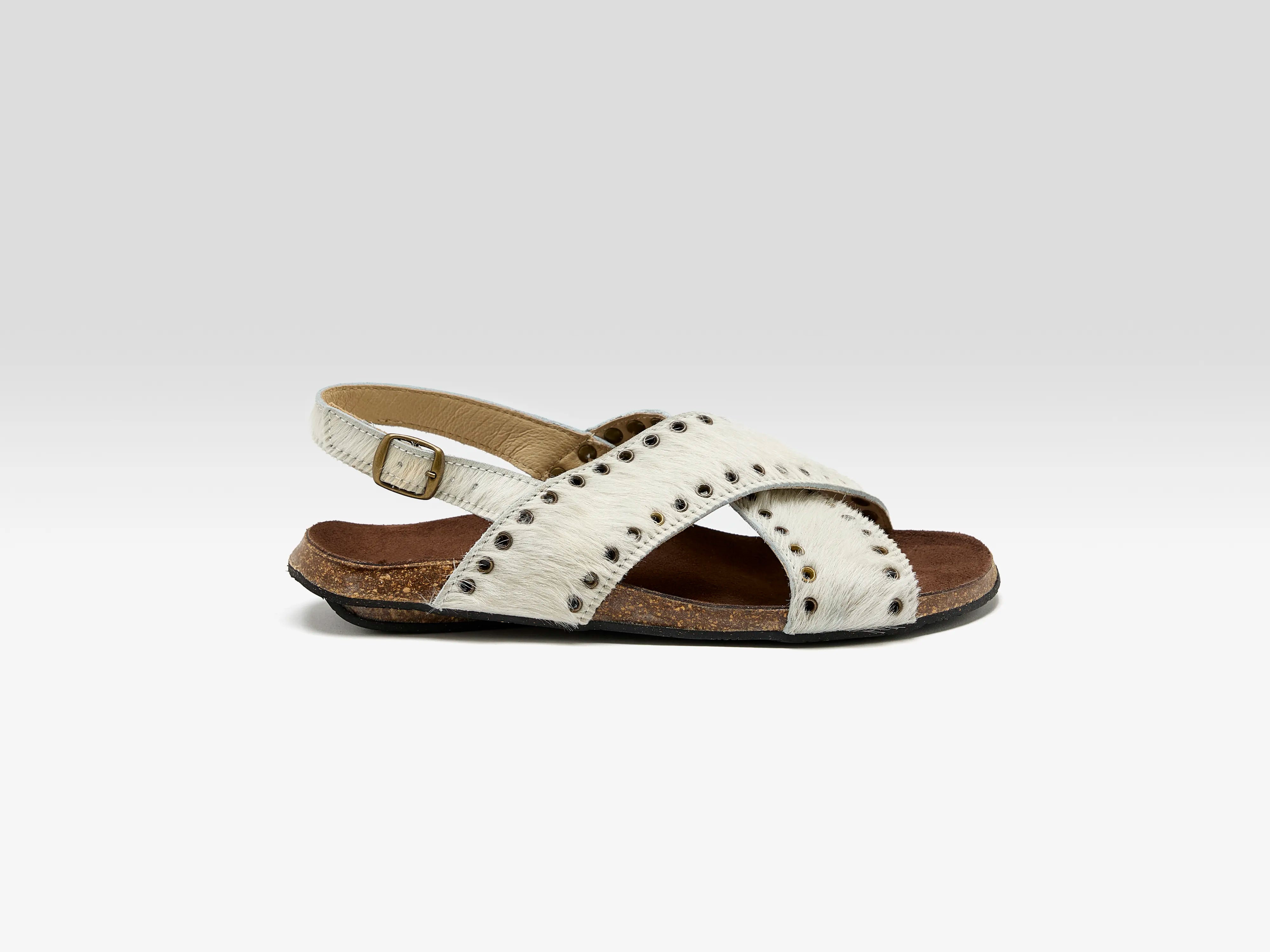 Tevir Leather Sandals  (251 / W / WHITE)