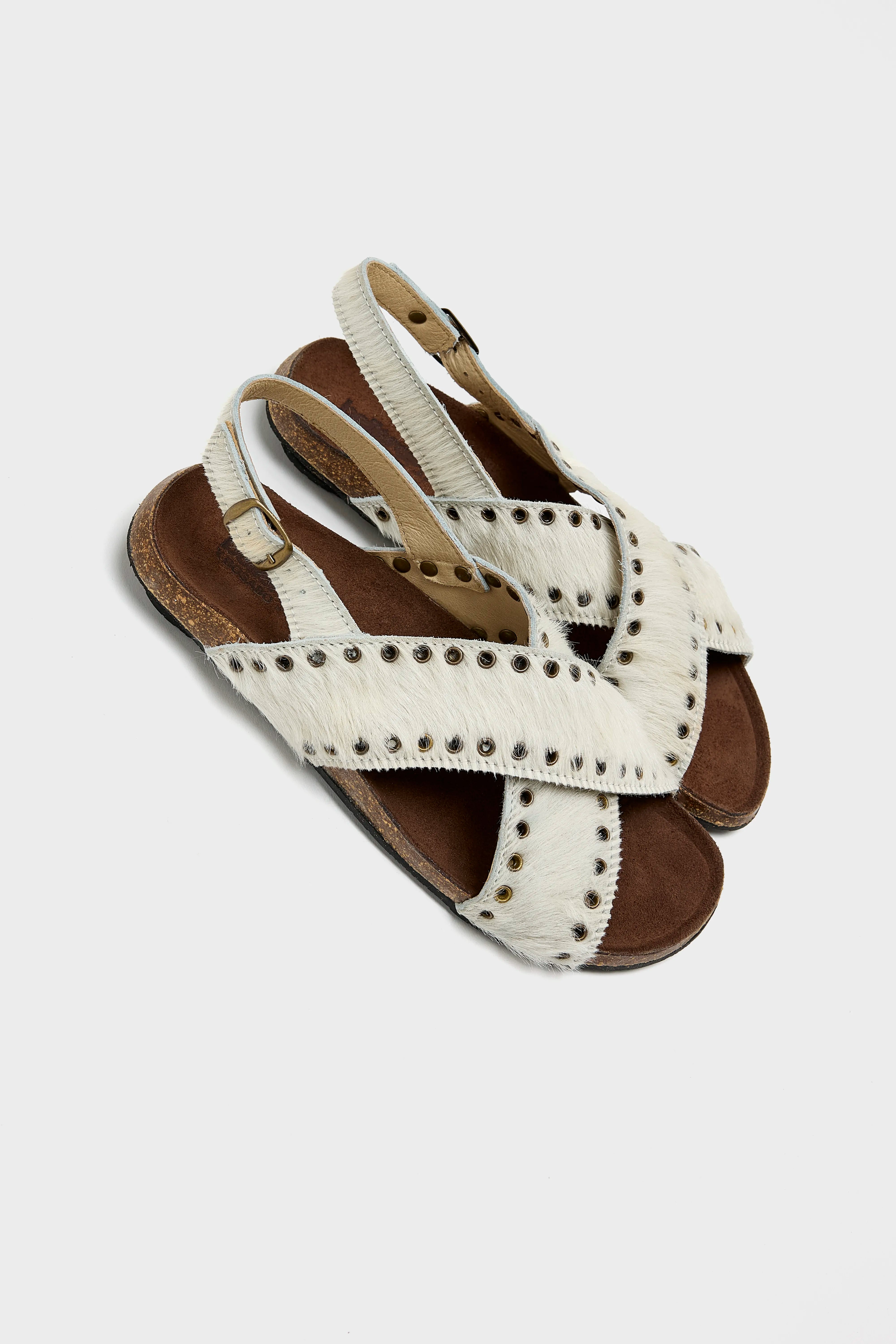 Tevir Leather Sandals  (251 / W / WHITE)