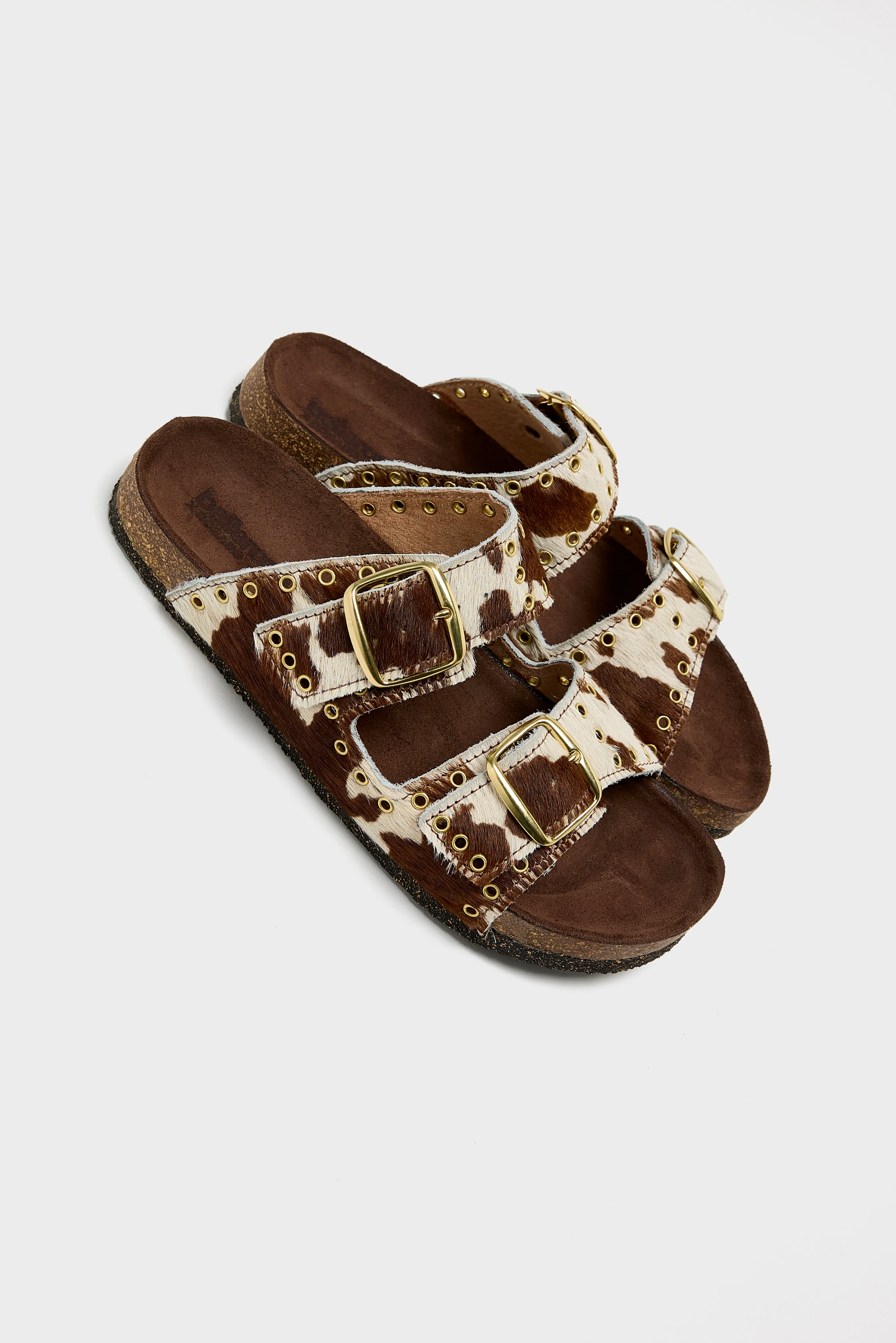 Œillet Leather Sandals (251 / W / MARRON)