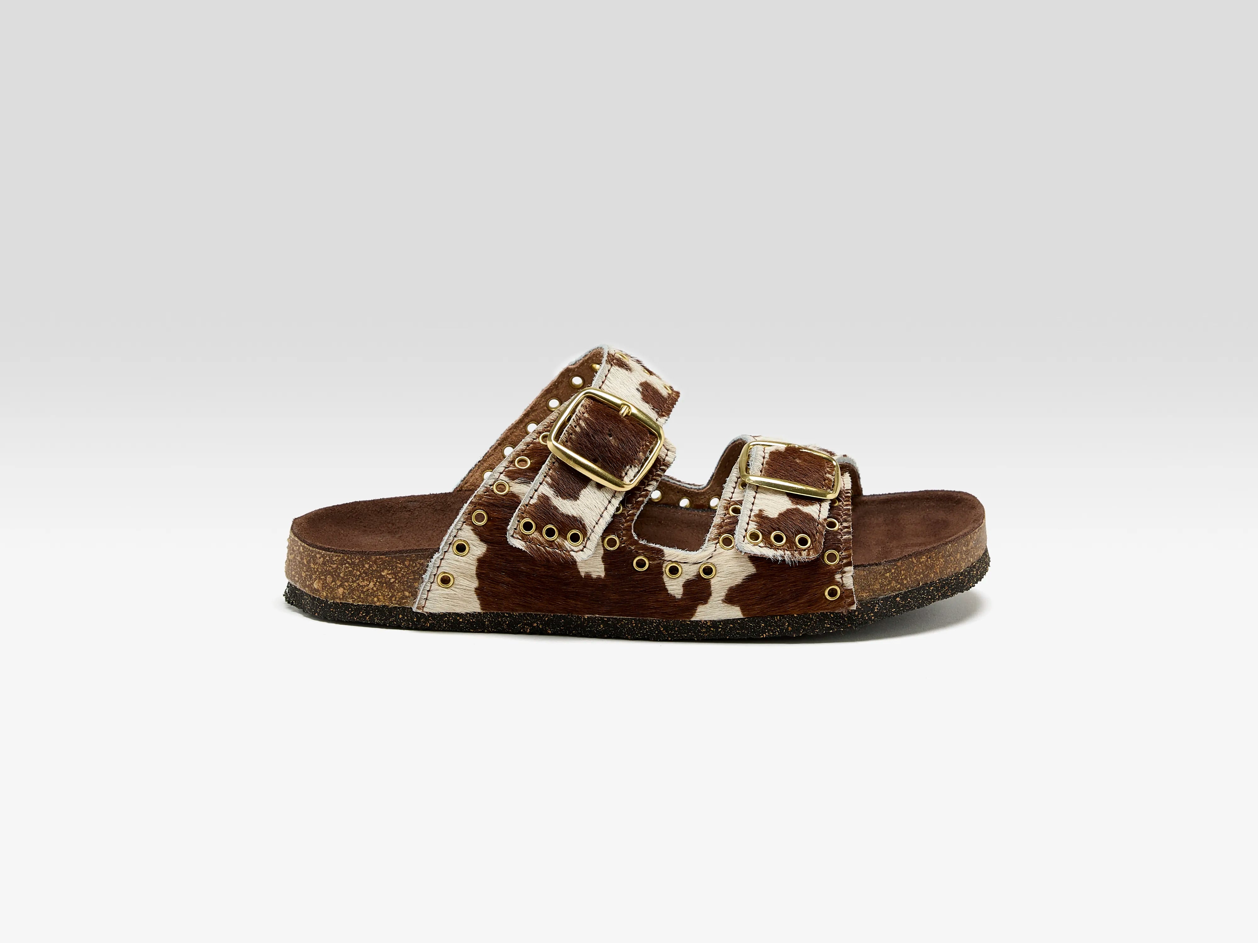 Œillet Leather Sandals (251 / W / MARRON)