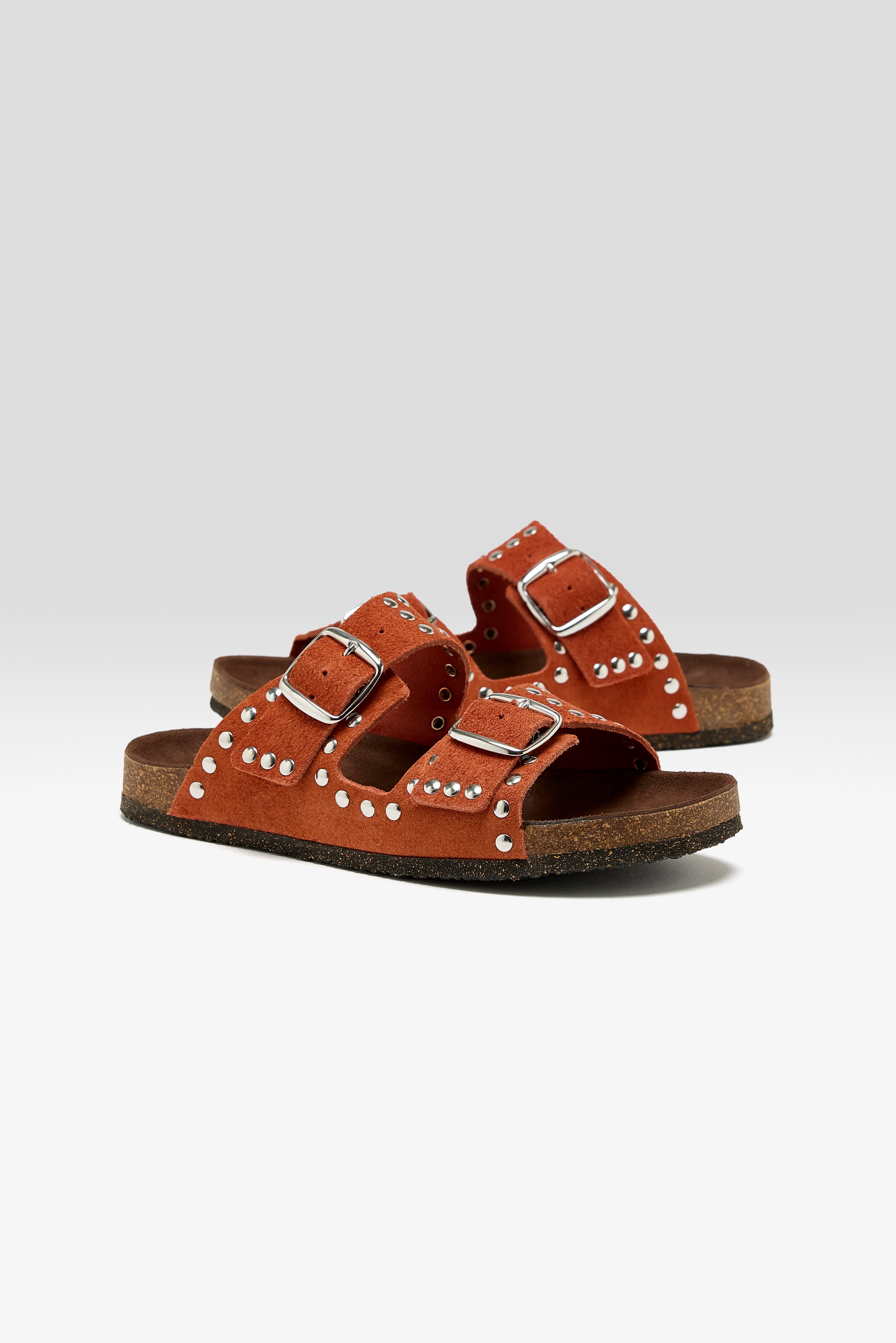 Rivet Suede Sandals Pour Femme | Bellerose