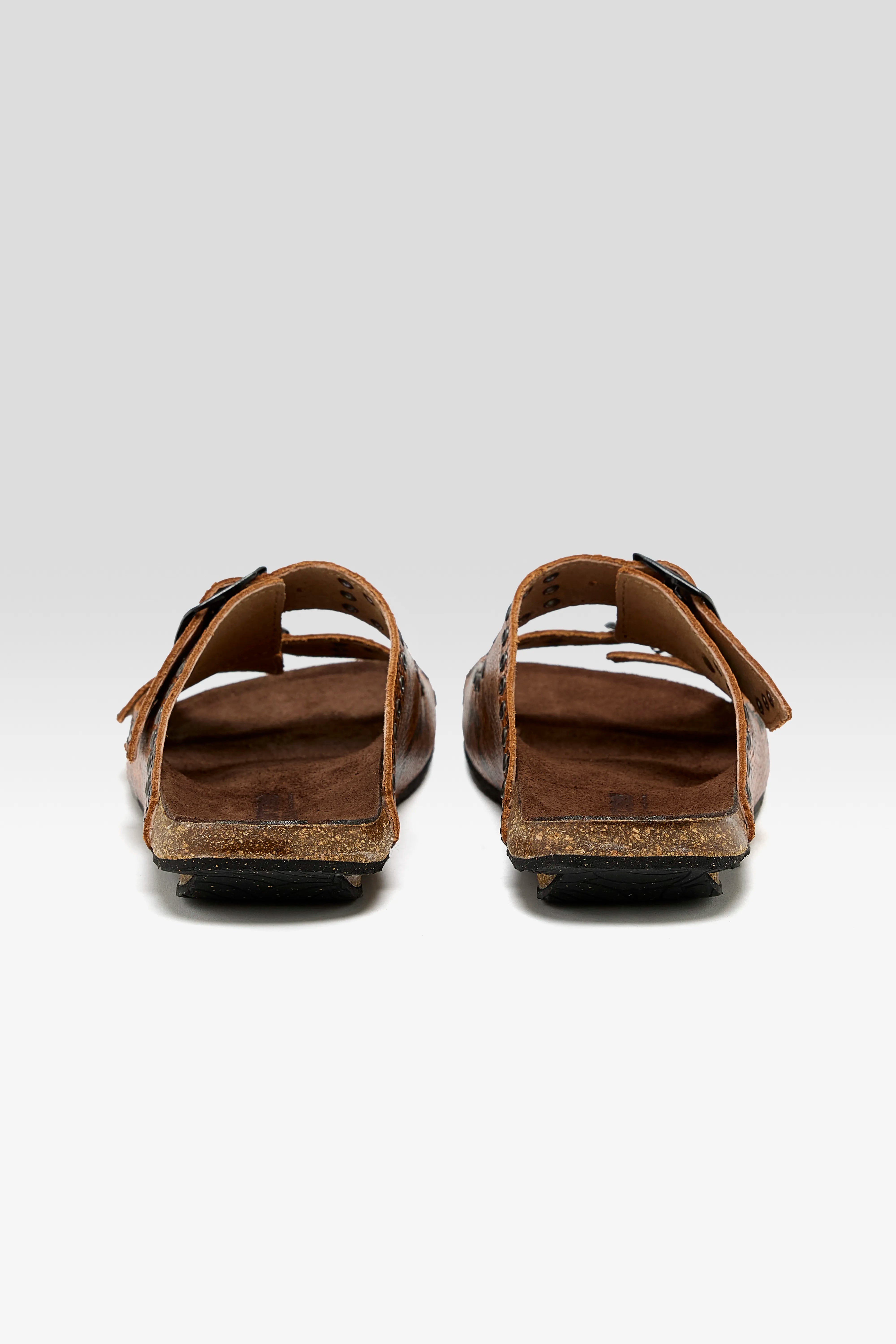 Œillet Python Leather Sandals  (251 / W / CAMEL)