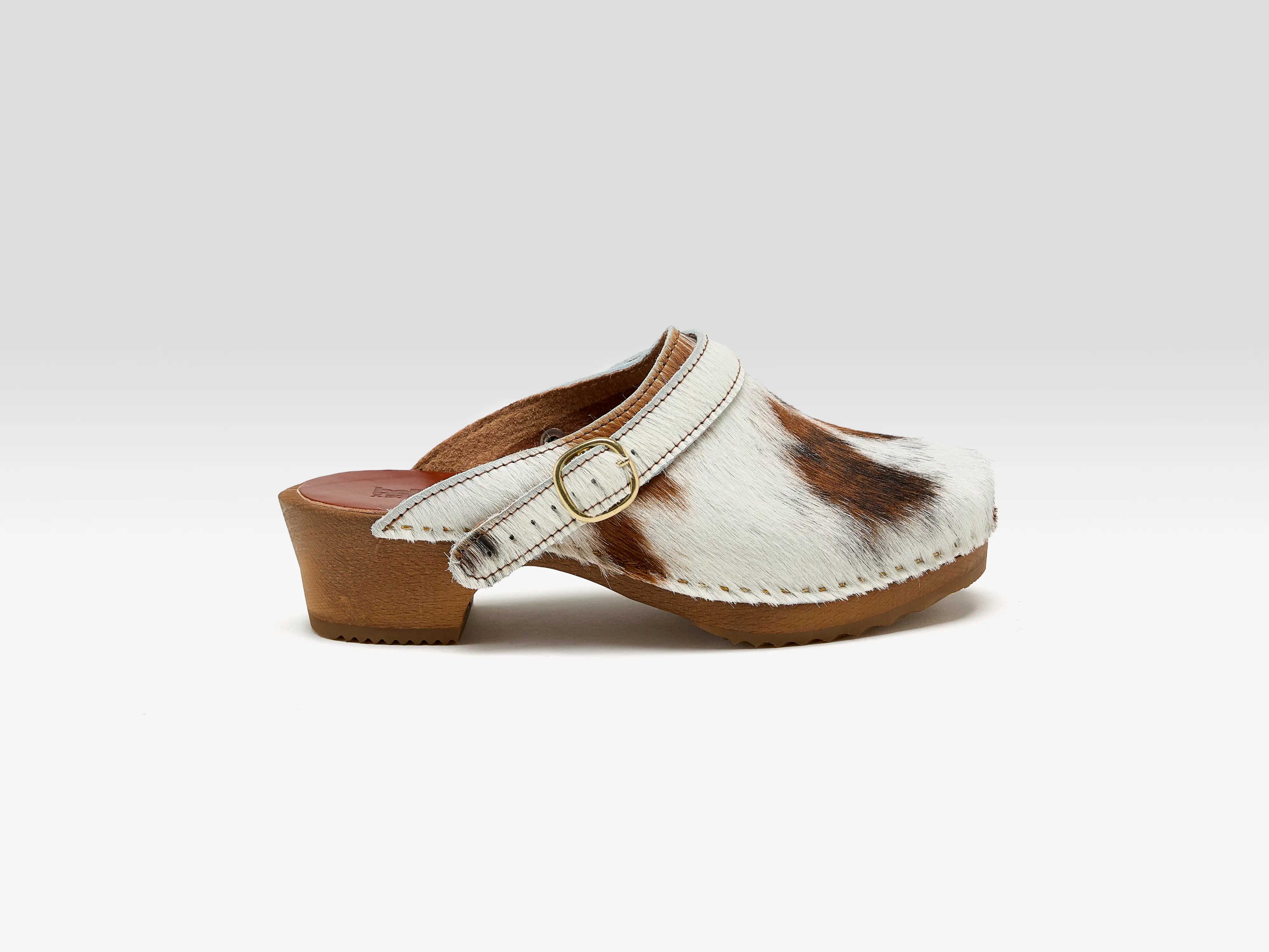 Normande Leather Heel Sandals (251 / W / BROWN)