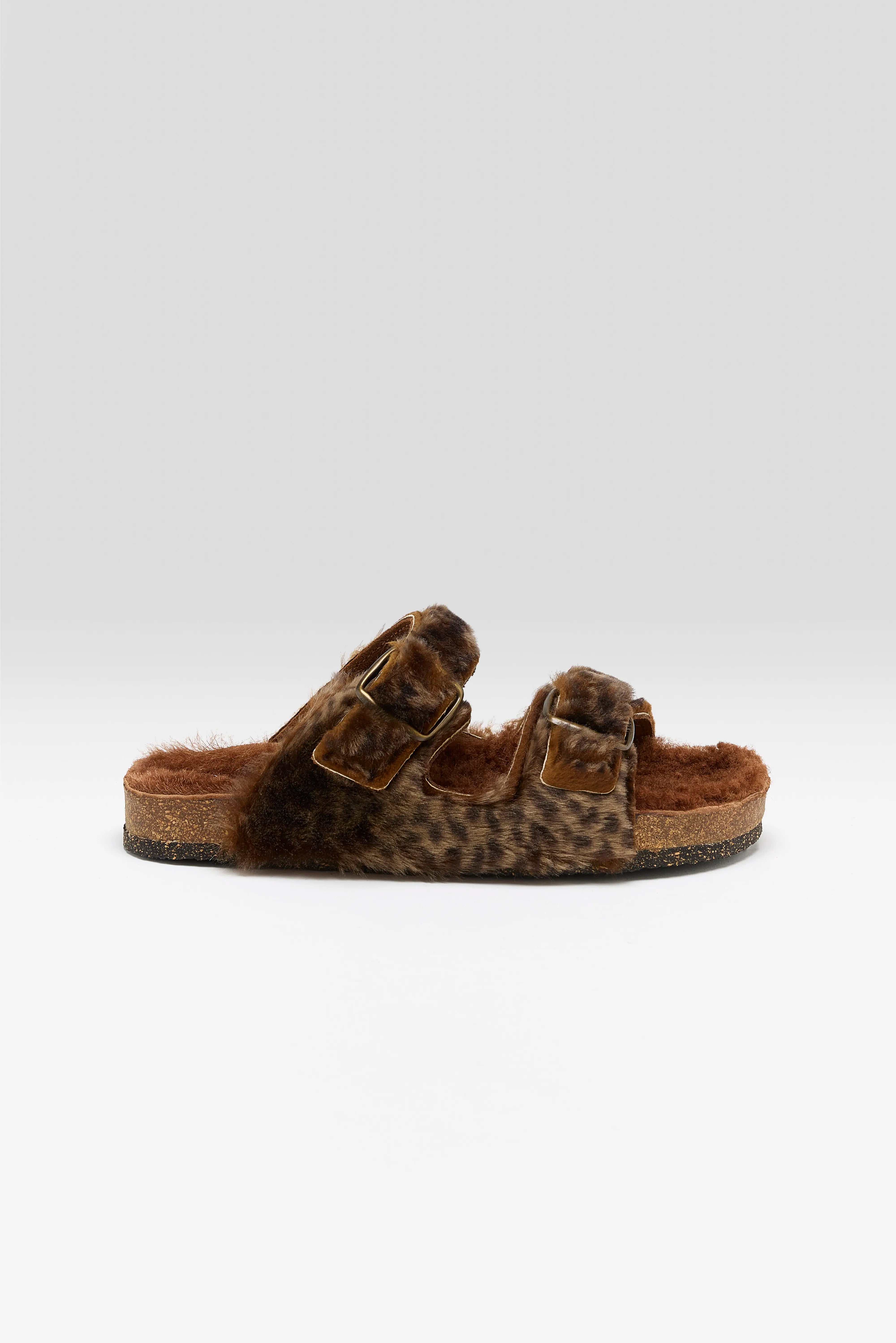 Leopard Sheepskin Sandals Voor Dames | Bellerose