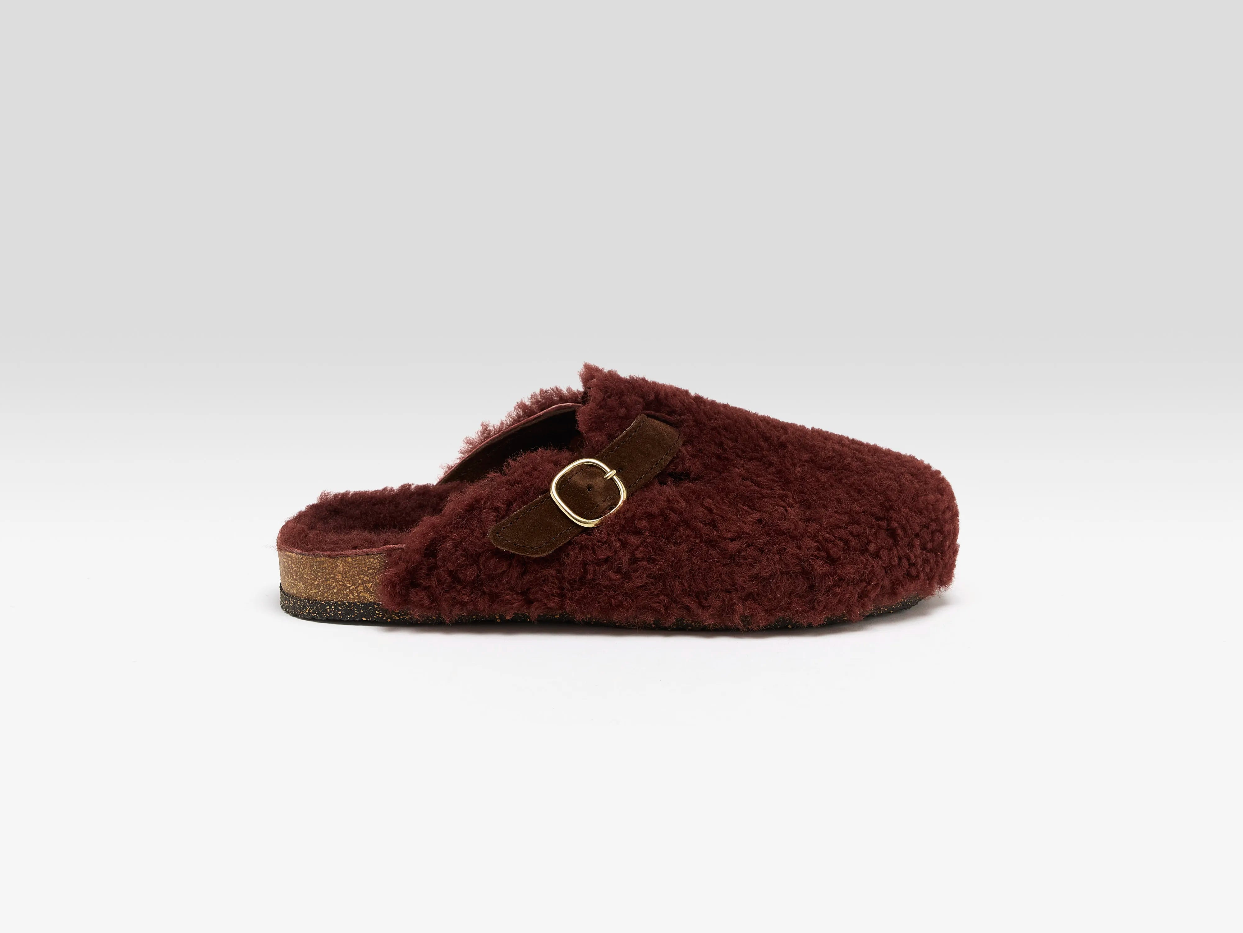 Bordeaux Sheepskin Clogs  (252 / W / BORDEAUX)