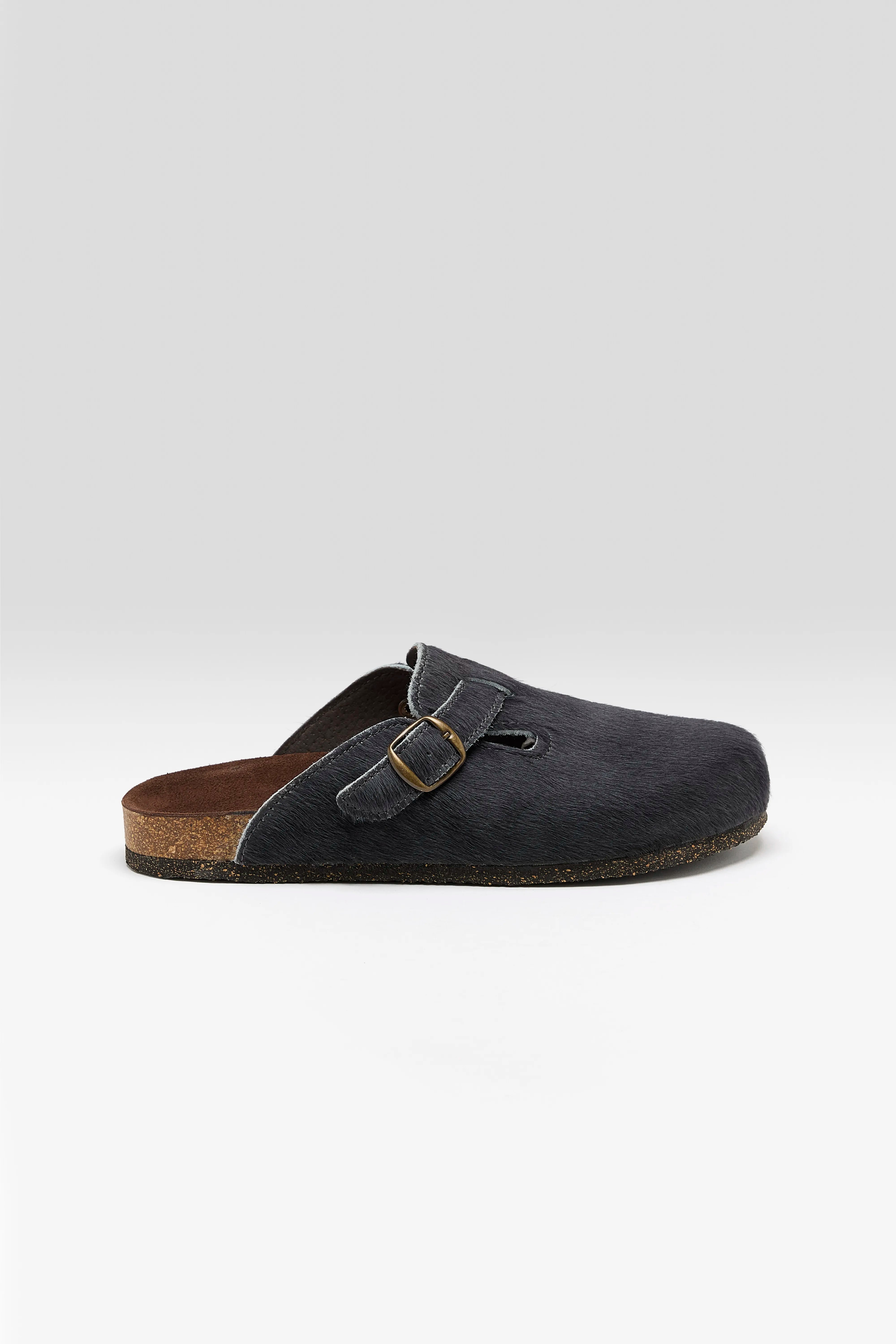 Grey Cowhide Clogs Voor Dames | Bellerose
