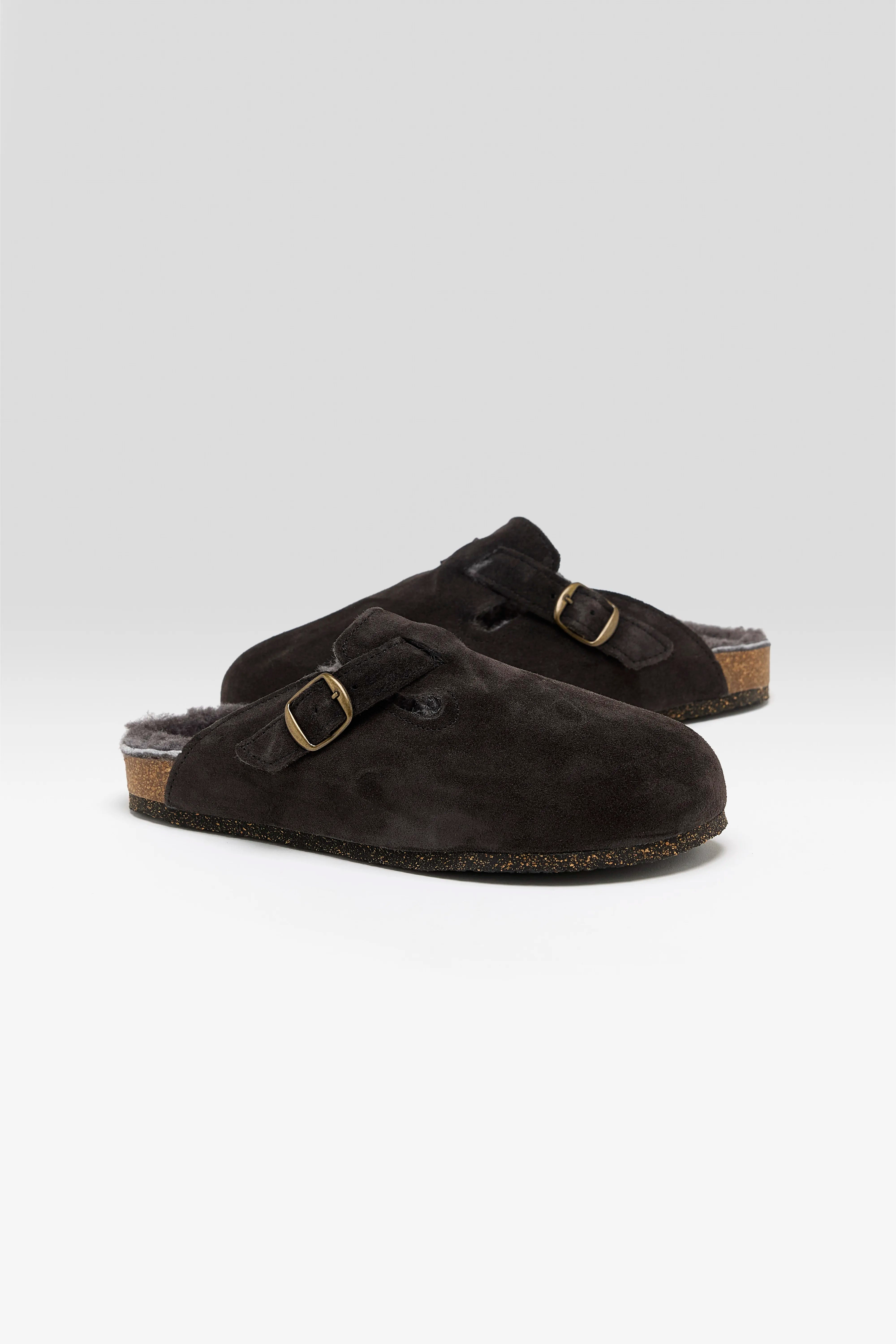 Moka Velour Clogs Voor Dames | Bellerose