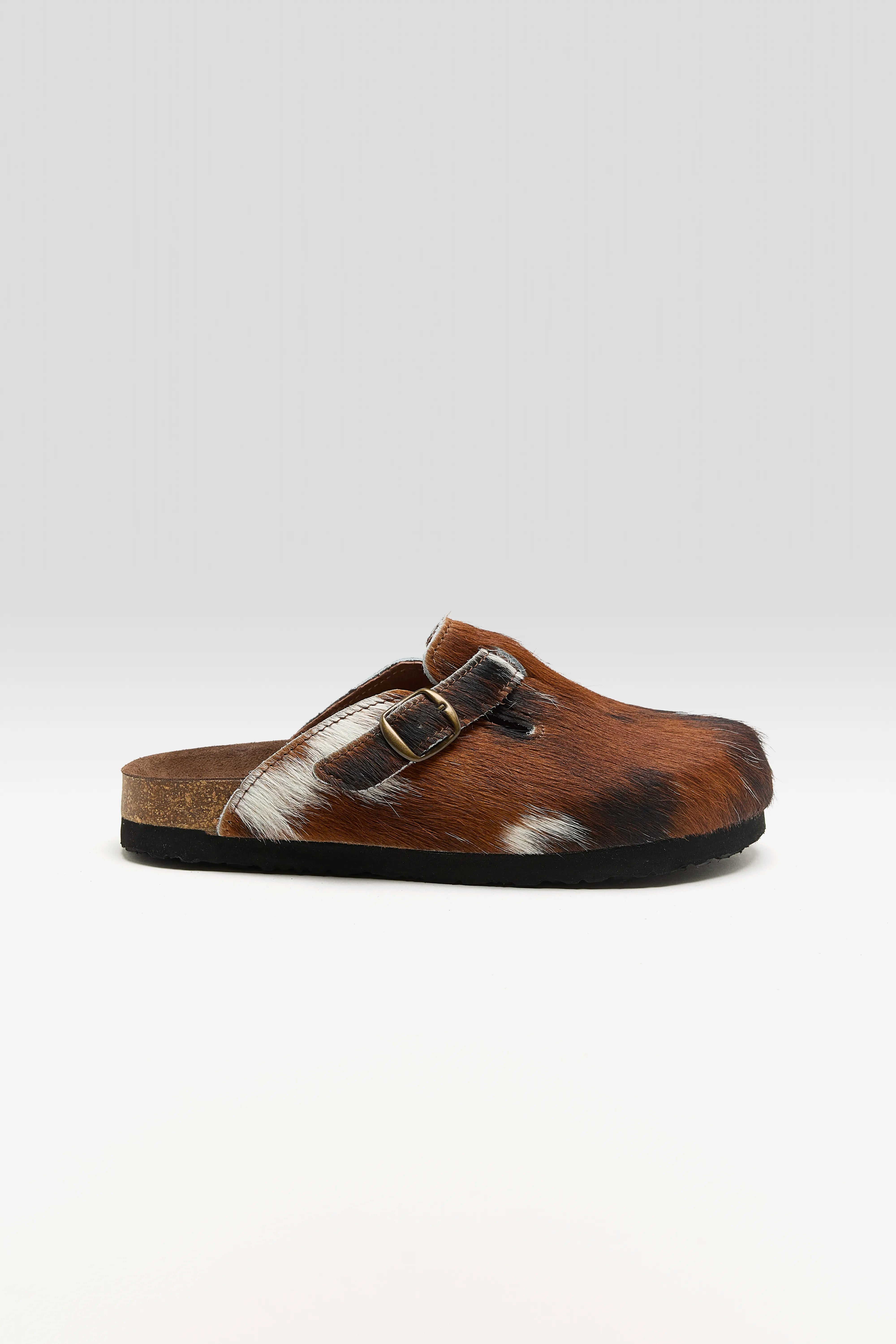 Cowprint Ponyhair Clogs For Women | Bellerose