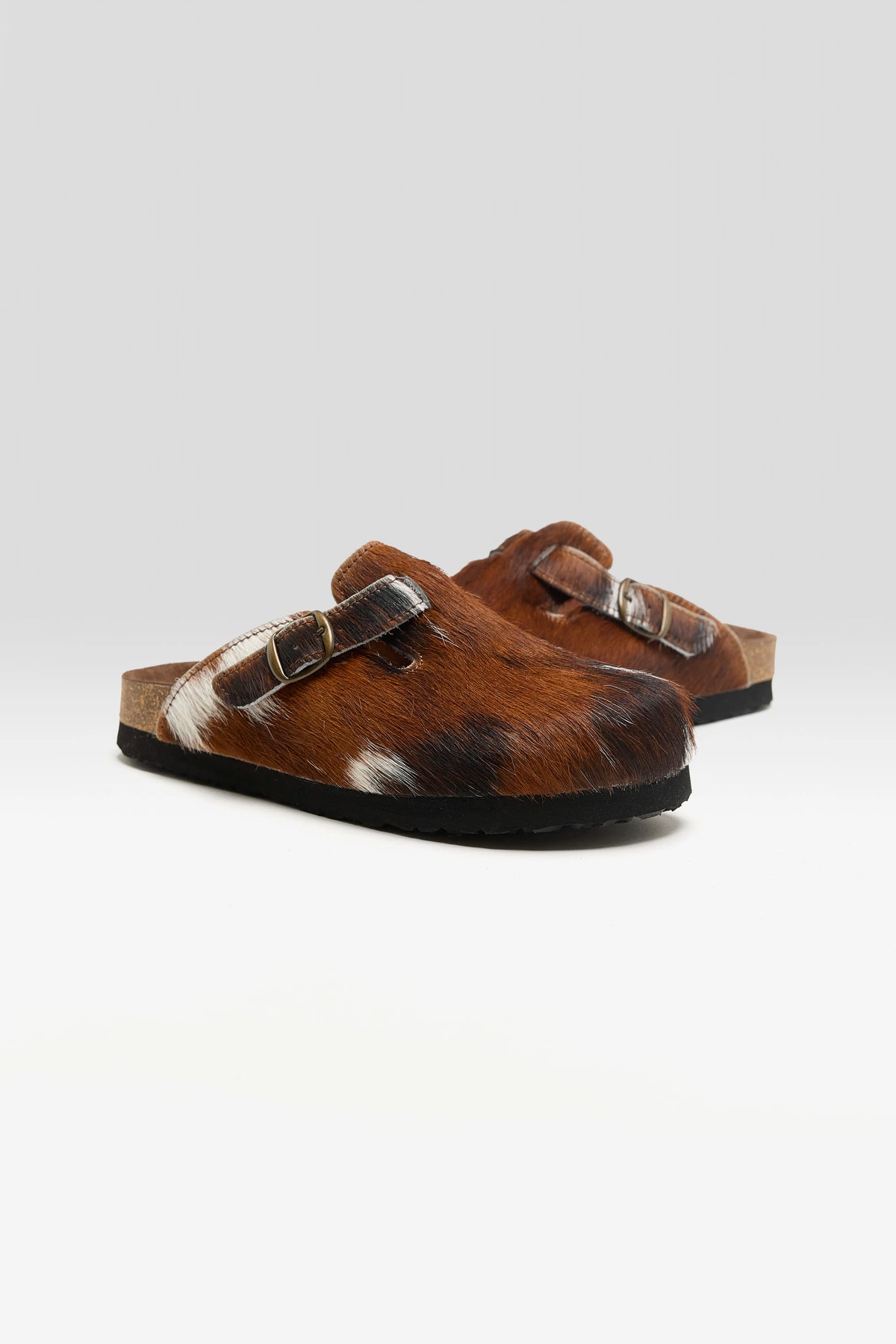 Cowprint Ponyhair Clogs For Women | Bellerose