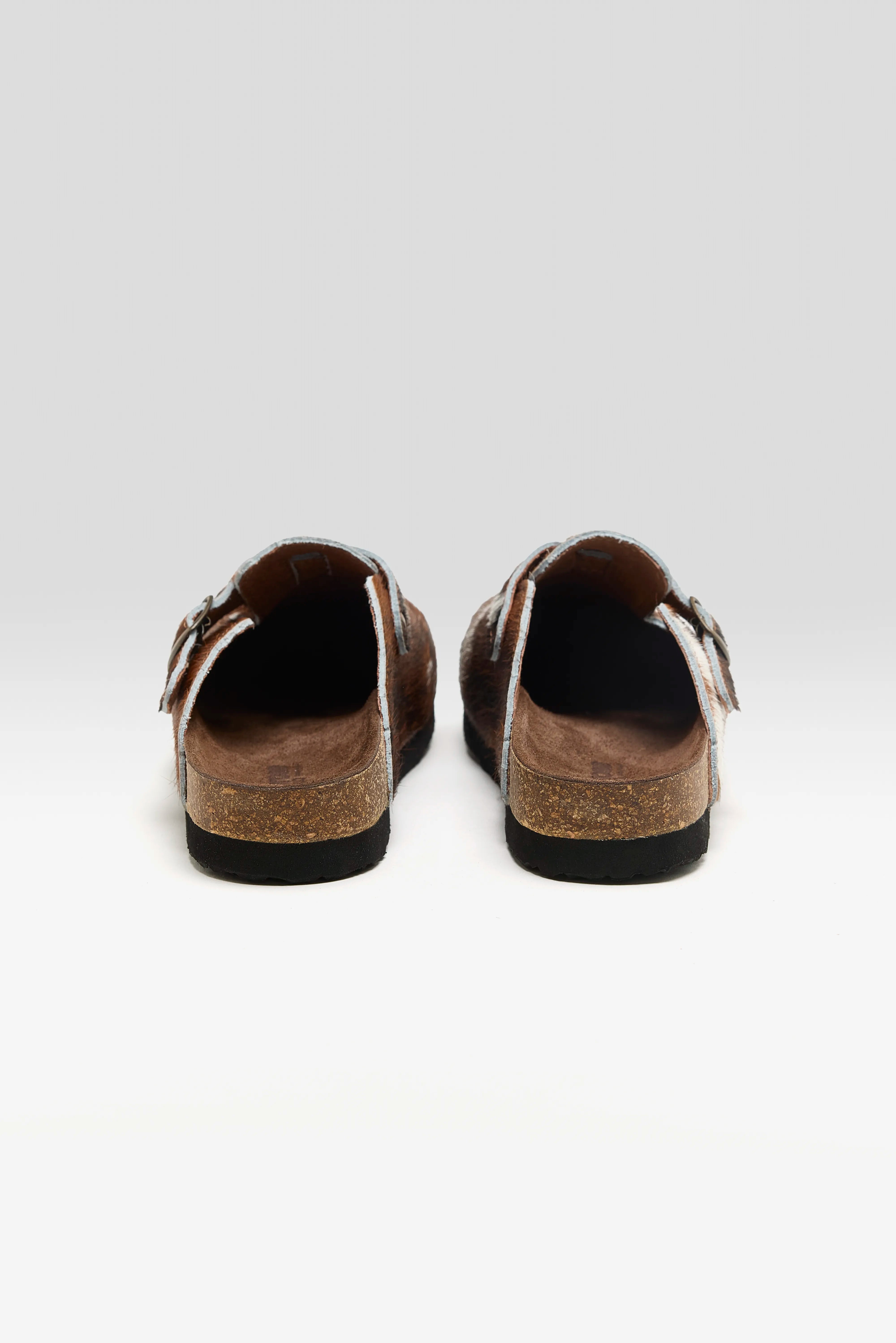 Cowprint Ponyhair Clogs (262 / W / OFF WHITE)