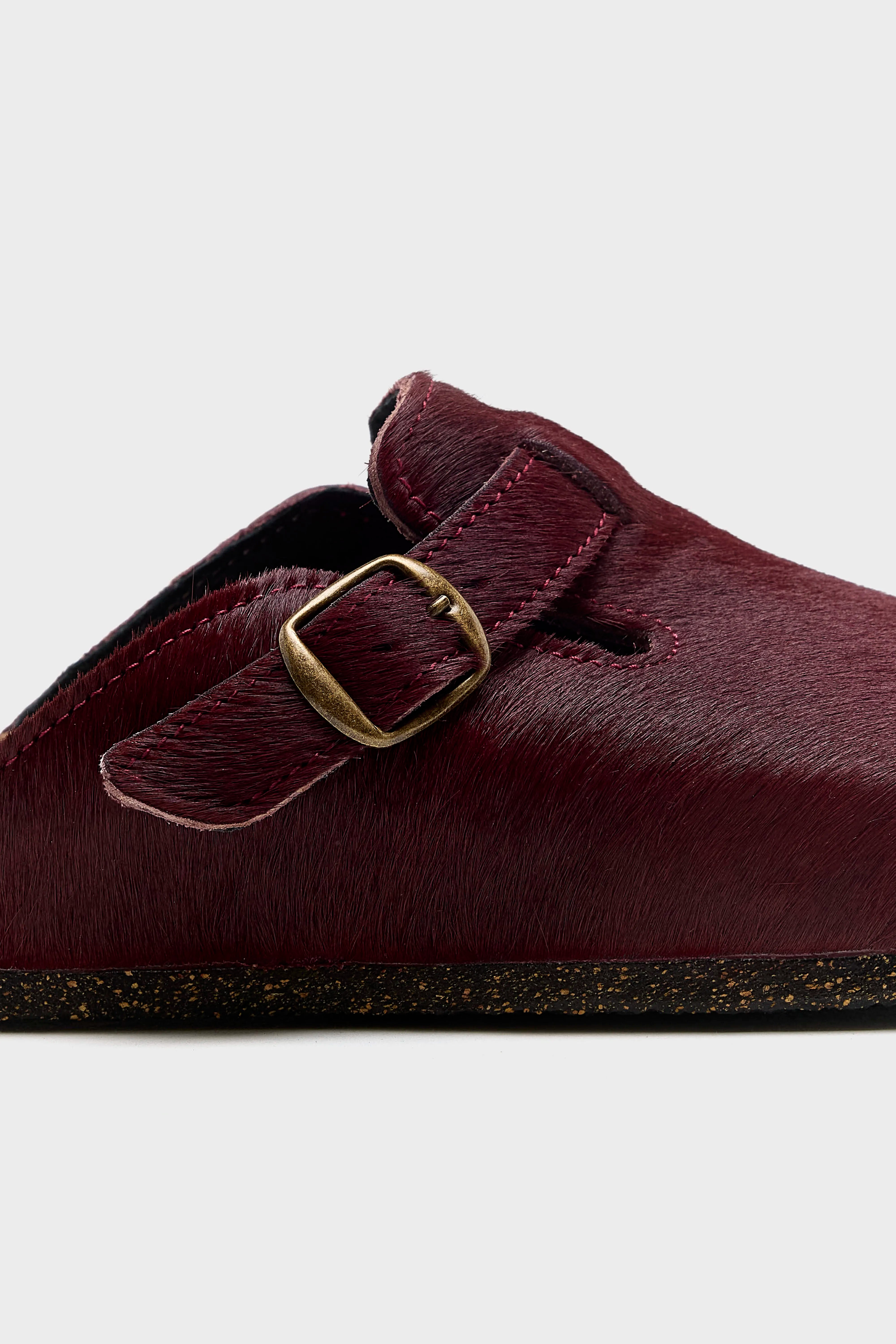 Bordeaux Ponyhair Mules For Women | Bellerose