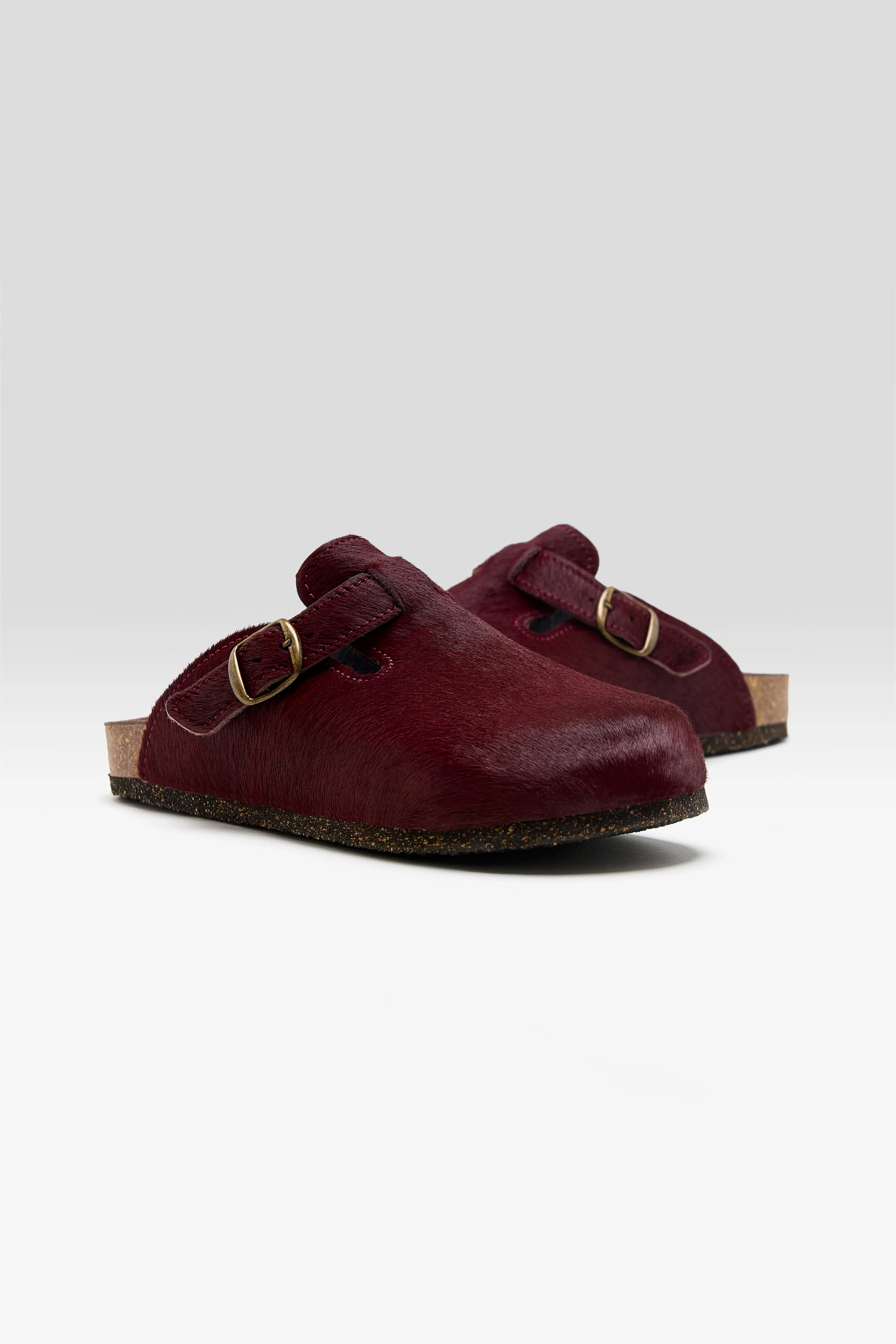 Bordeaux Ponyhair Mules For Women | Bellerose