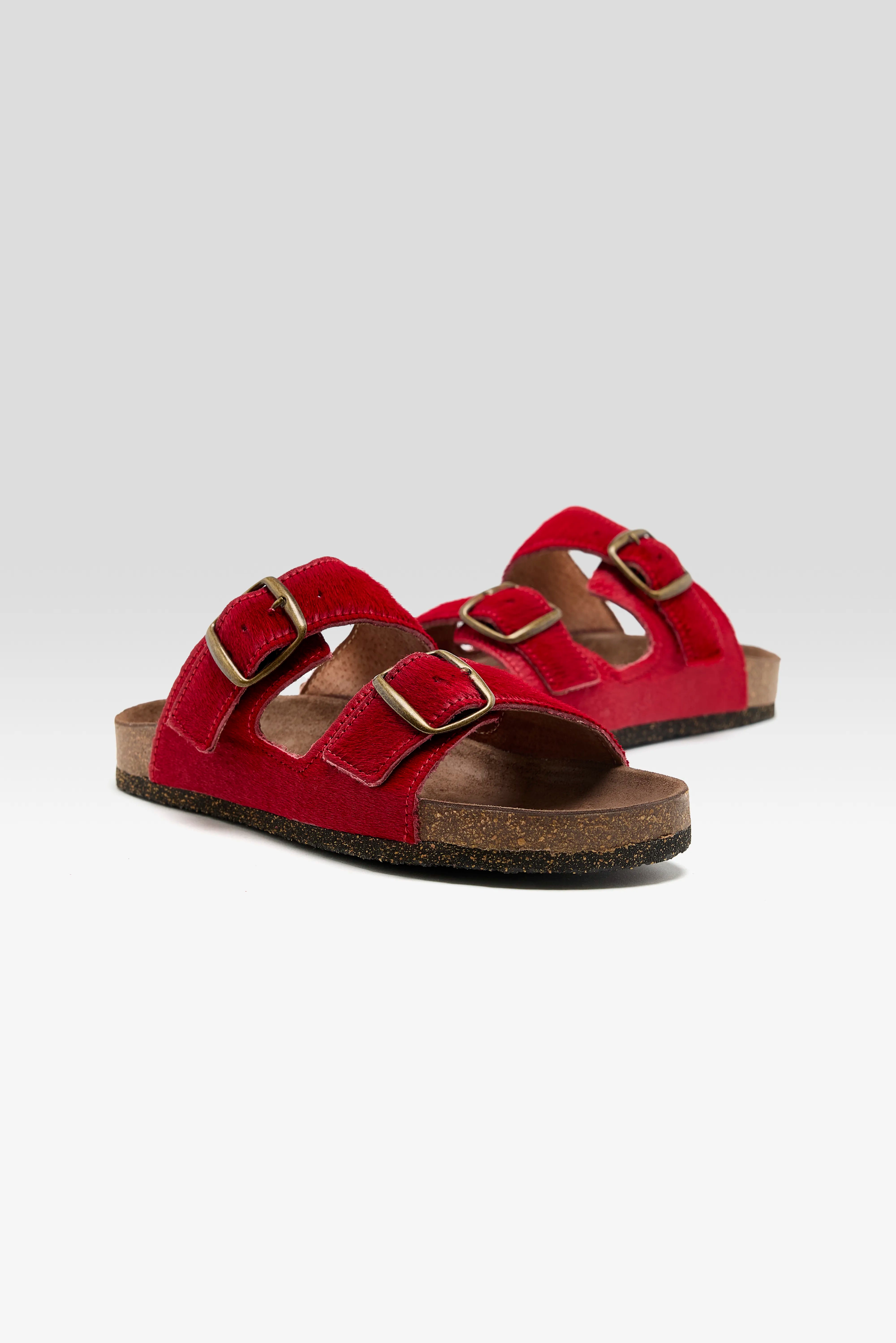 Red Ponyhair Sandals For Women | Bellerose