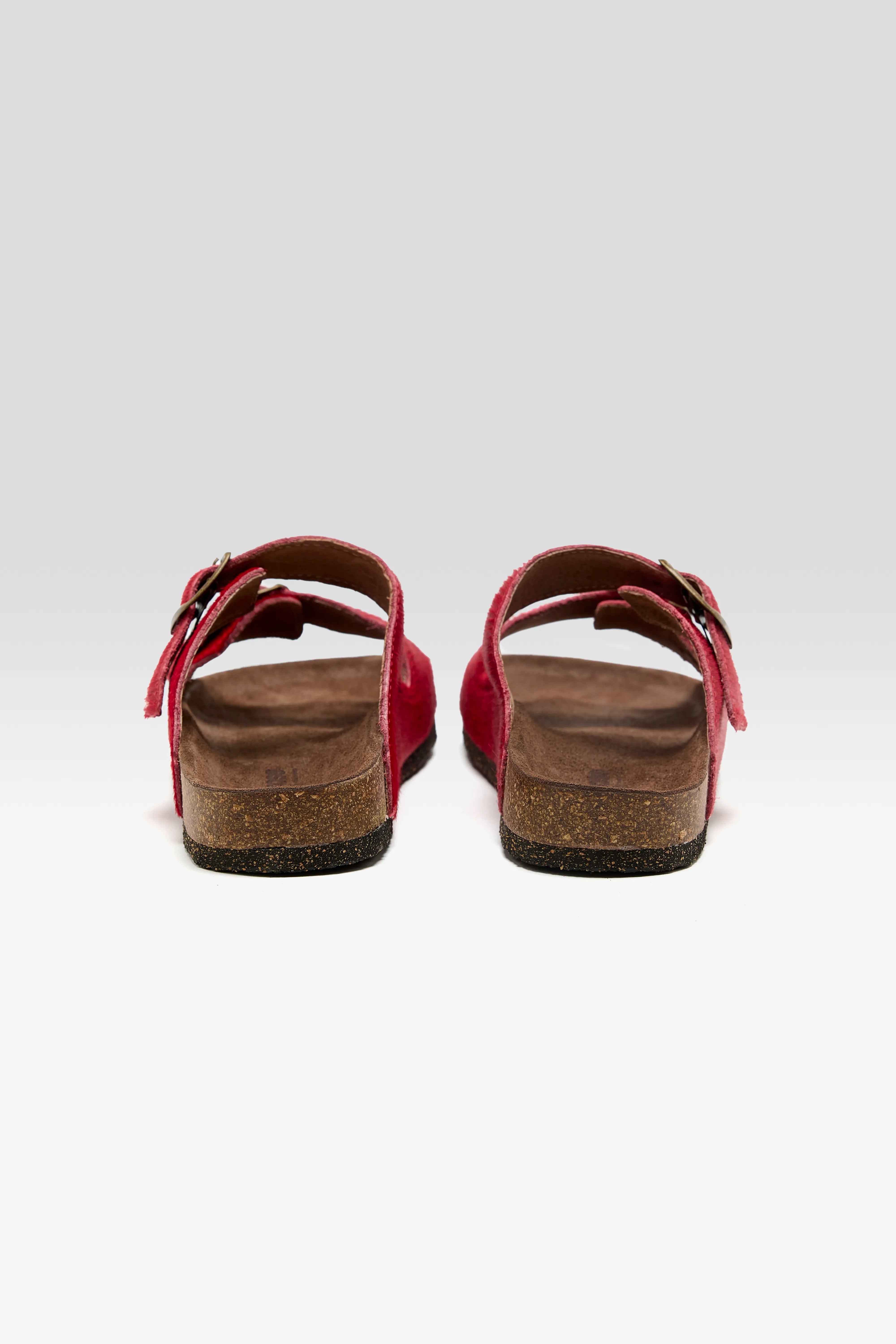 Sandales en Ponyhair Rouge  (261 / W / RED)