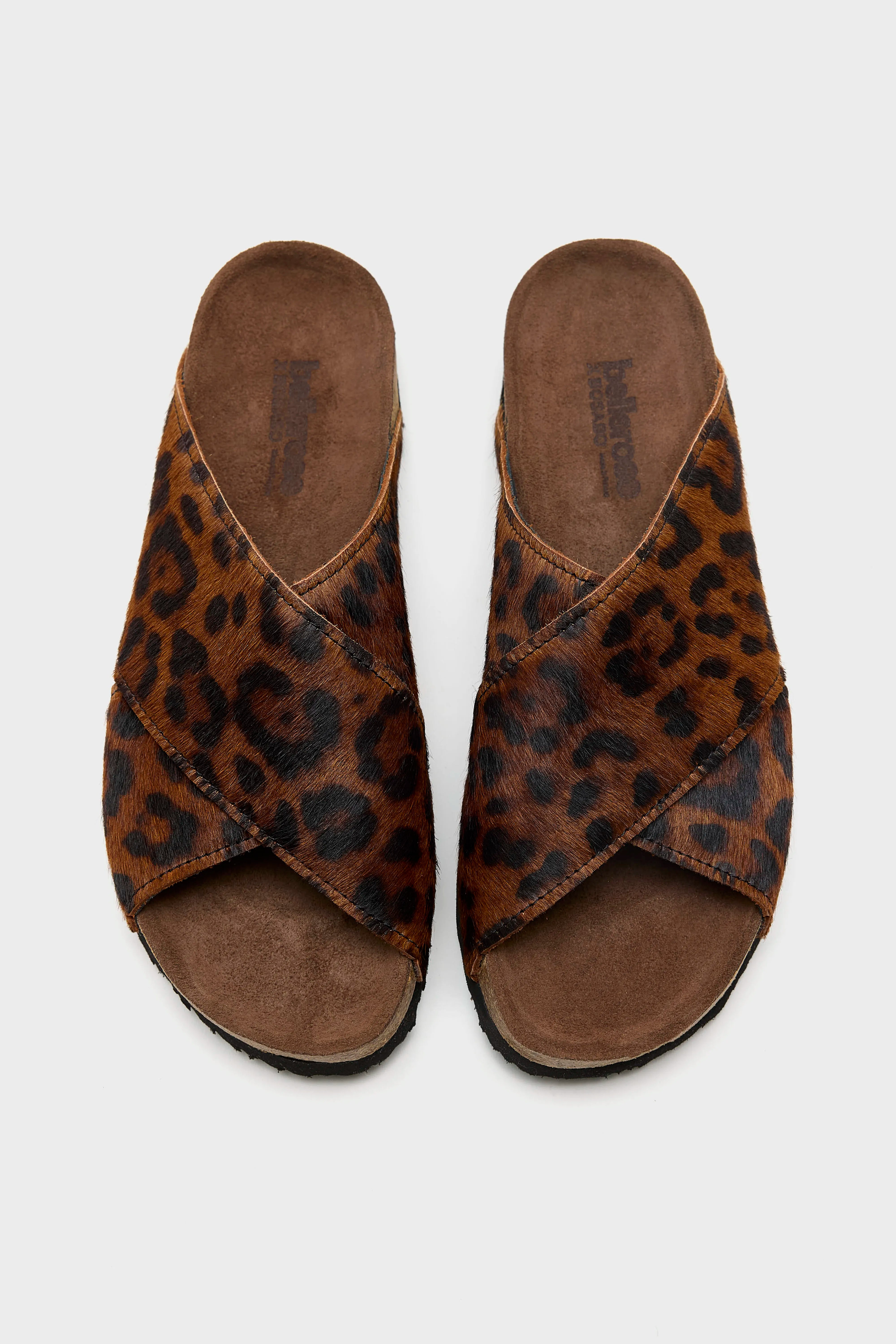 Cheetah Ponyhair Cross Sandals For Women | Bellerose