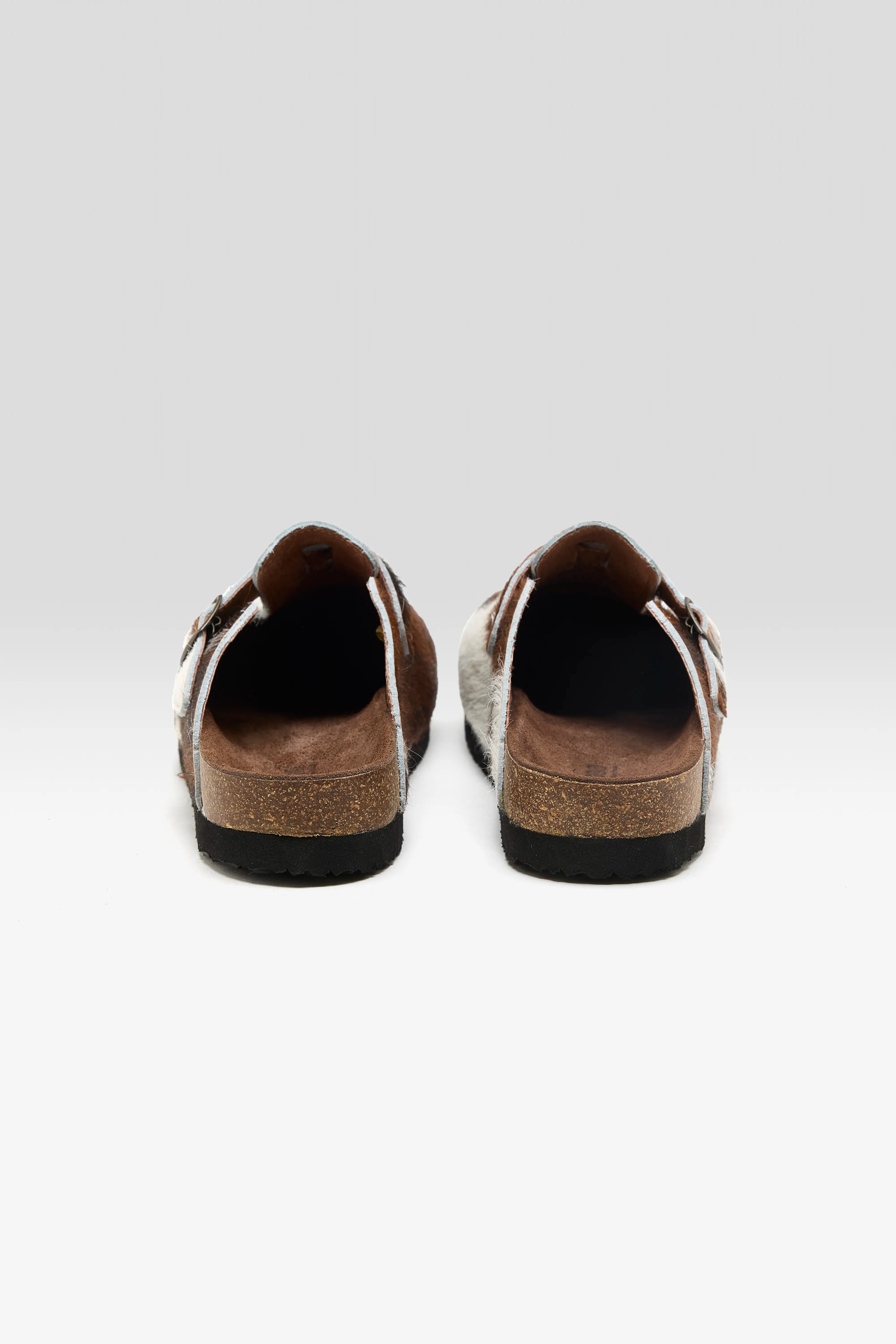 Sabots en Ponyhair Imprimé Vache (262 / W / OFF WHITE)