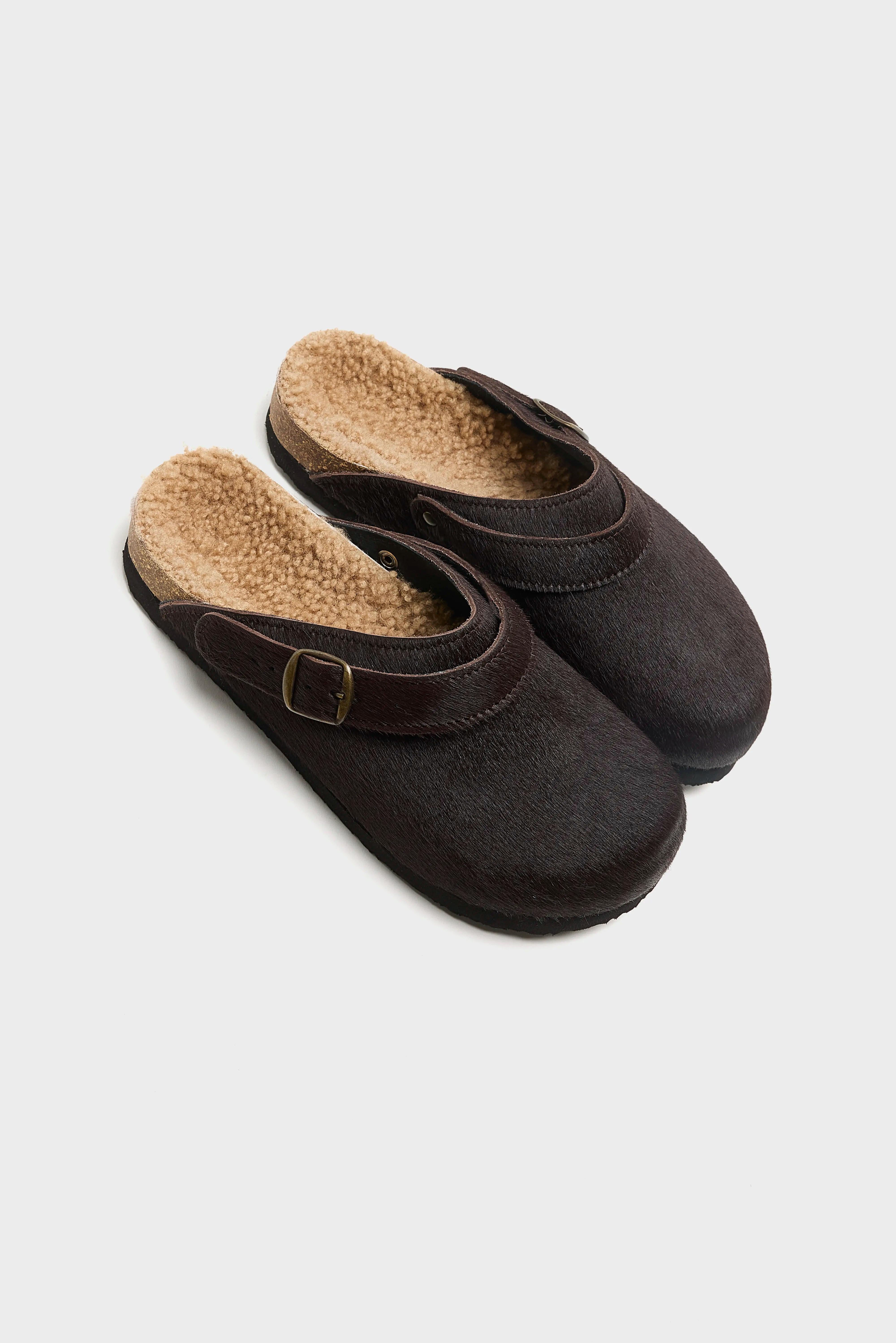 Ponyhaar Clogs (262 / W / BROWN)