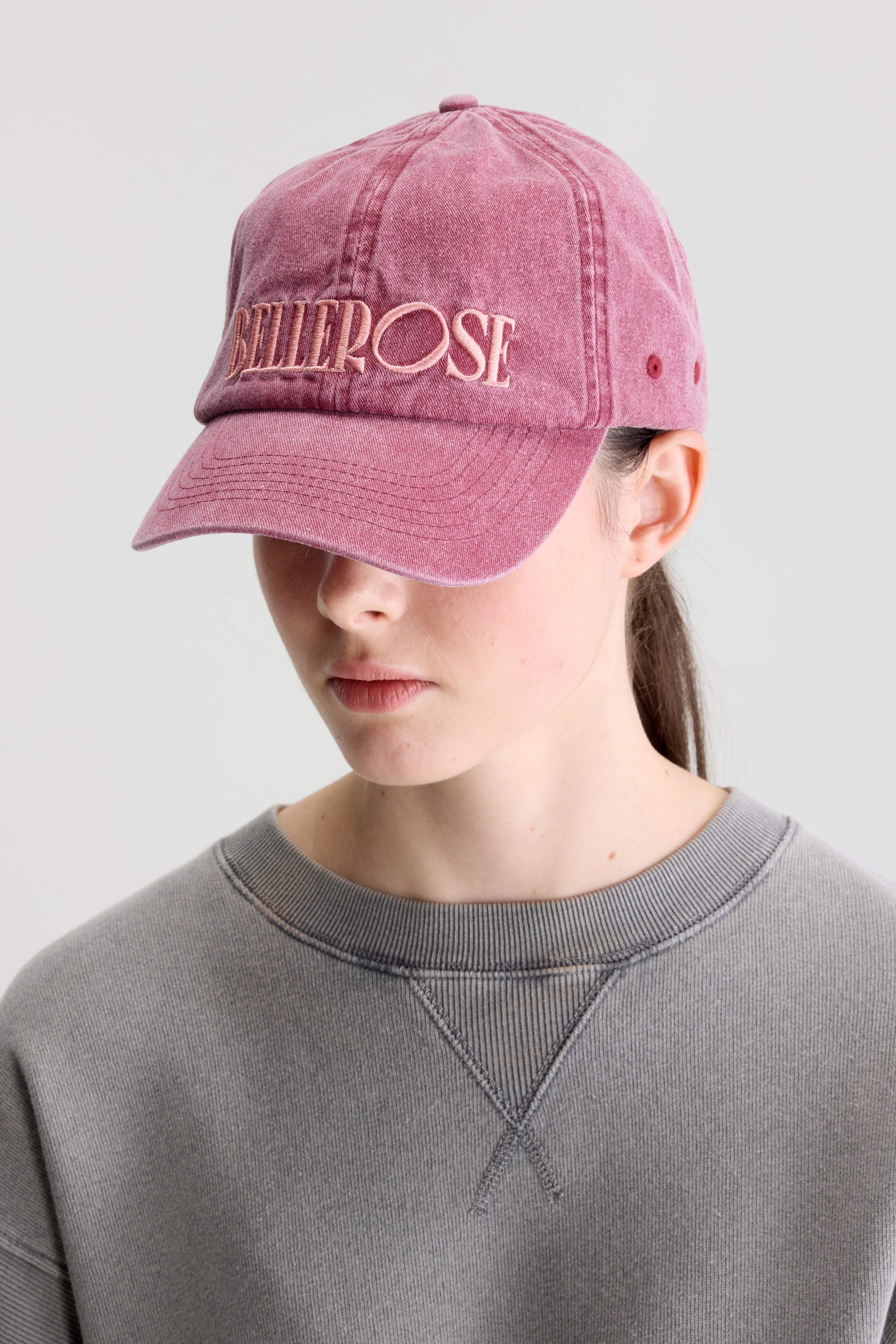 Damon Baseball Cap - Rosette / Ruby For Unisex | Bellerose