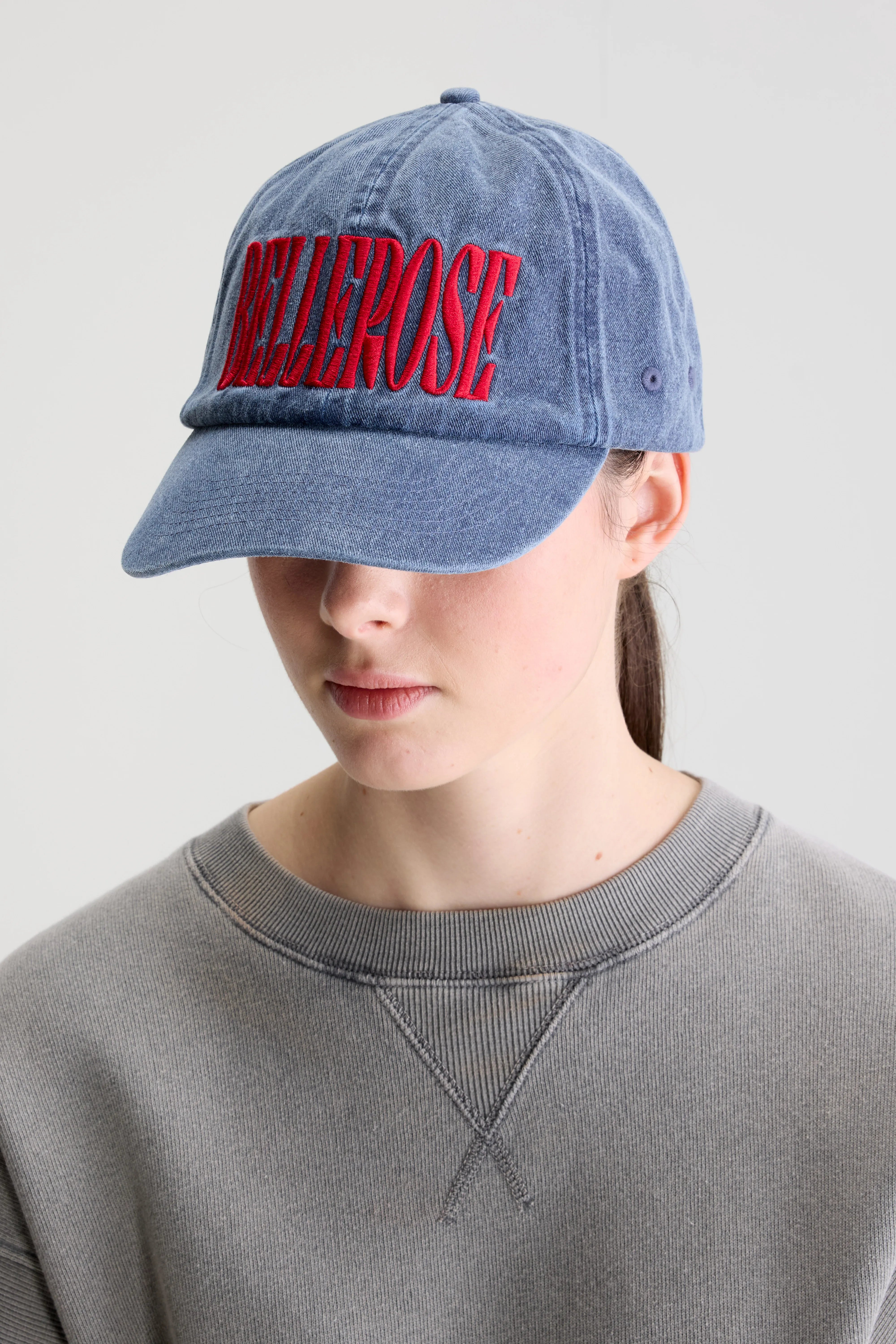 Damon Baseball Cap - Poppy / Storm For Unisex | Bellerose