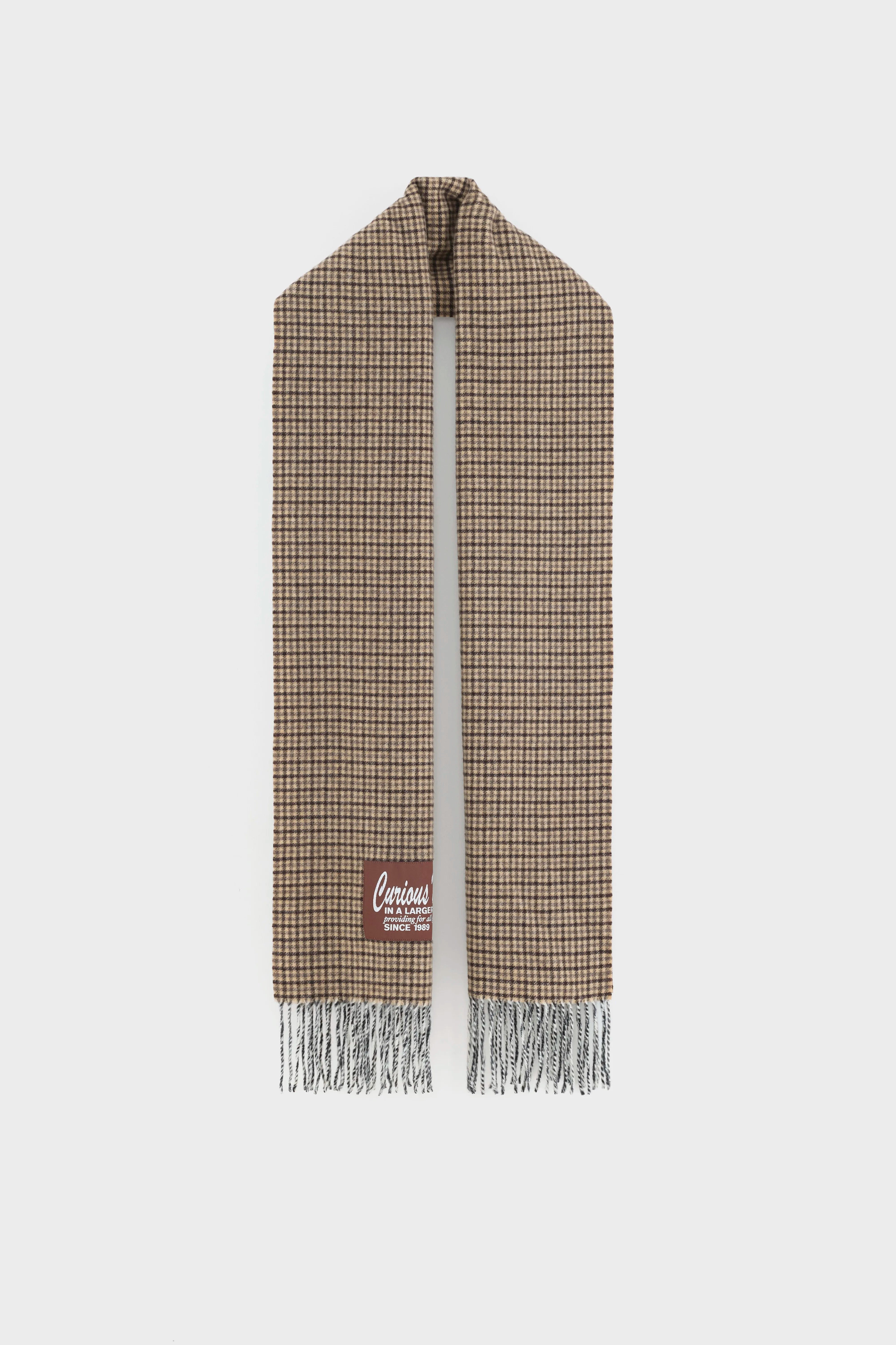 Mutch Wool Scarf - Dark roast / Fir / Natural For Unisex | Bellerose