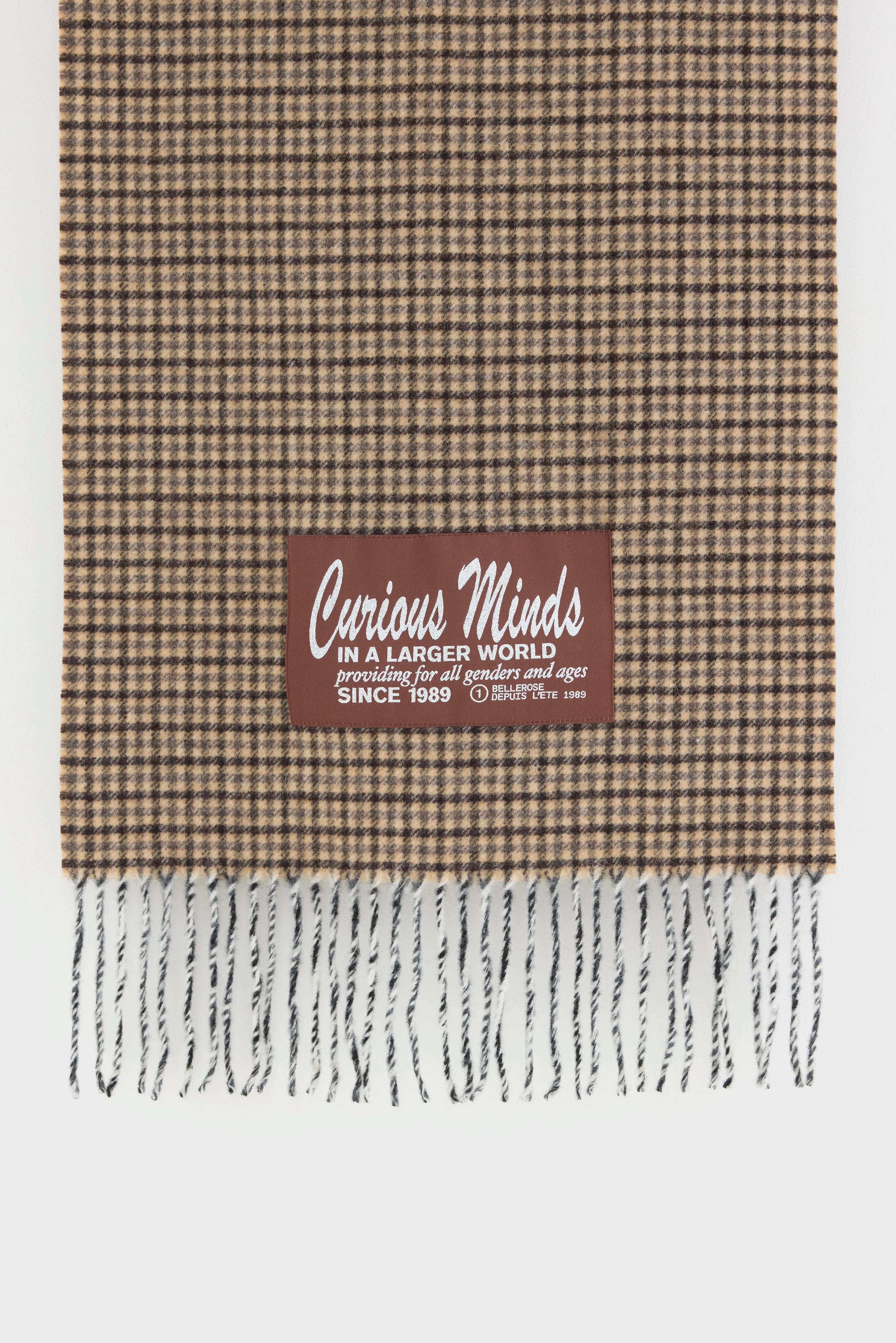 Mutch Wool Scarf - Dark roast / Fir / Natural For Unisex | Bellerose