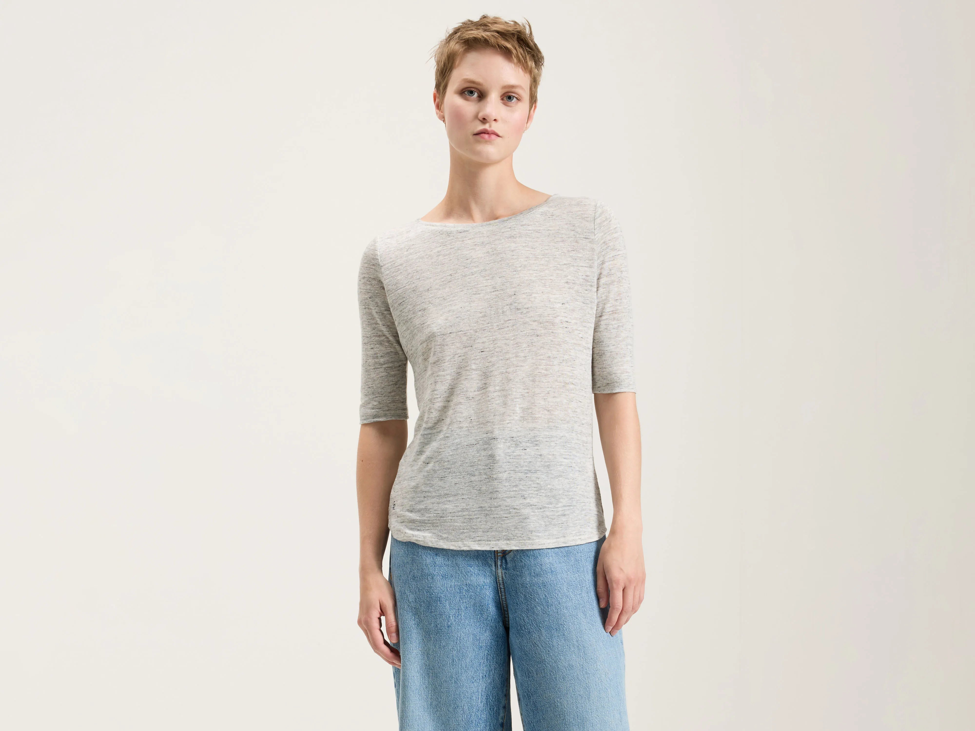 Seas slim t-shirt (242 / W / H. GREY)