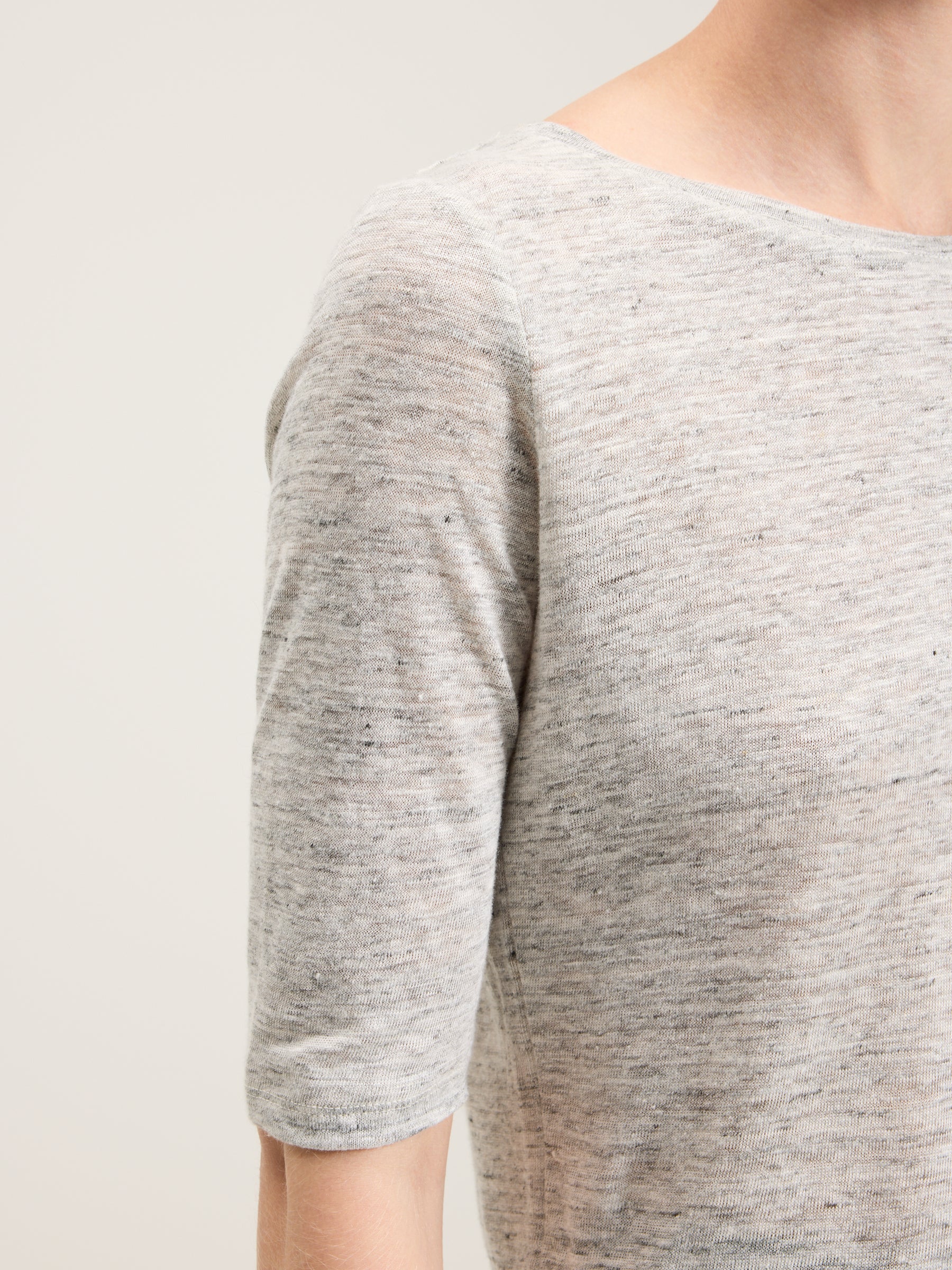 Seas Slim T-shirt - Heather grey Voor Dames | Bellerose