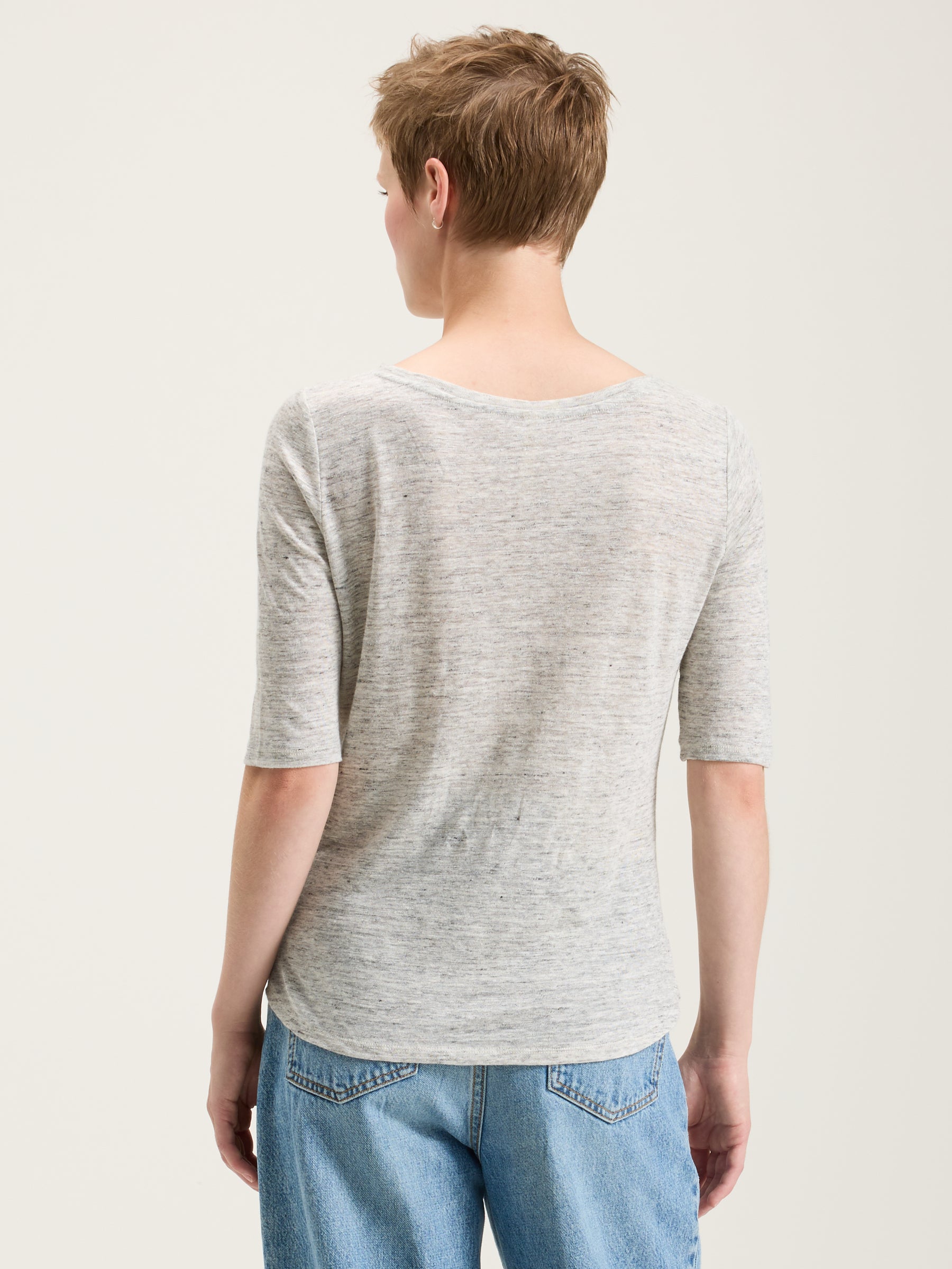 T-shirt Slim Seas - Heather grey Pour Femme | Bellerose